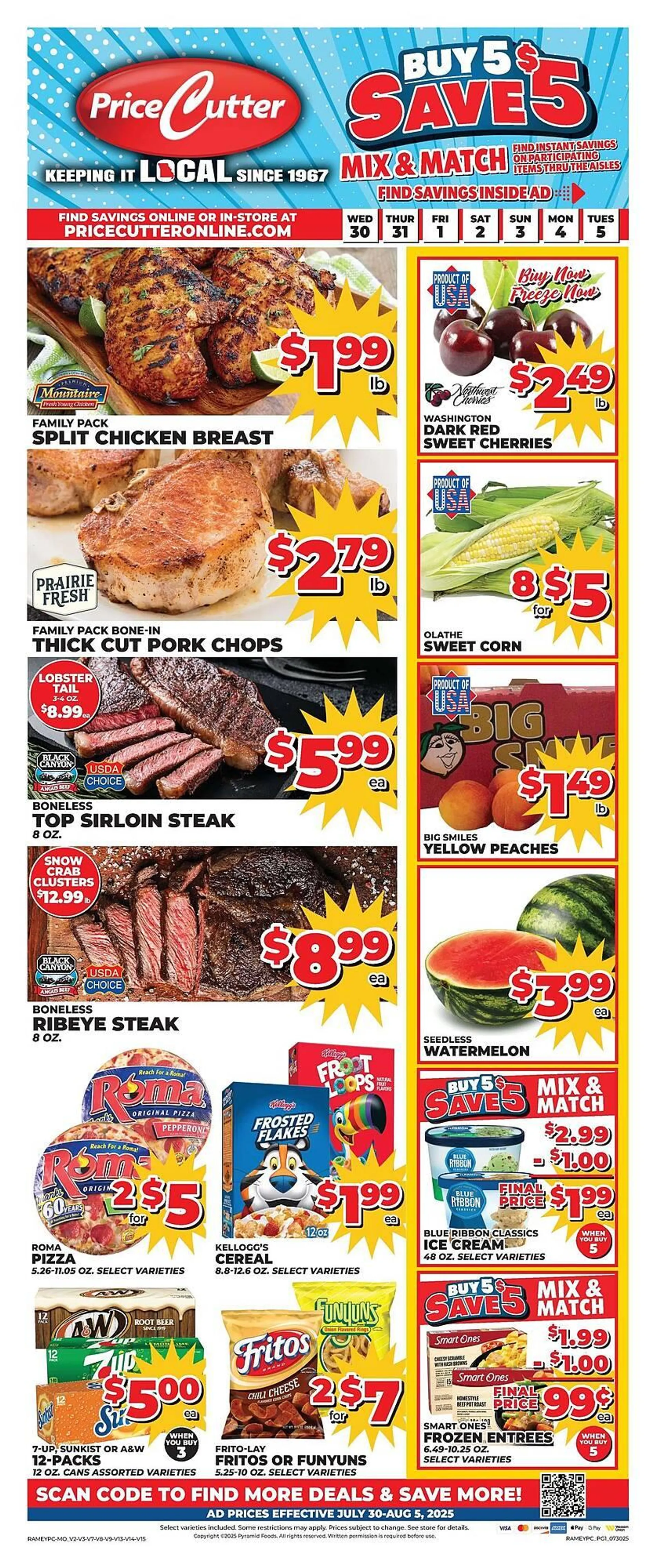 Weekly ad Price Cutter Weekly Ad from July 30 to August 5 2025 - Page 1