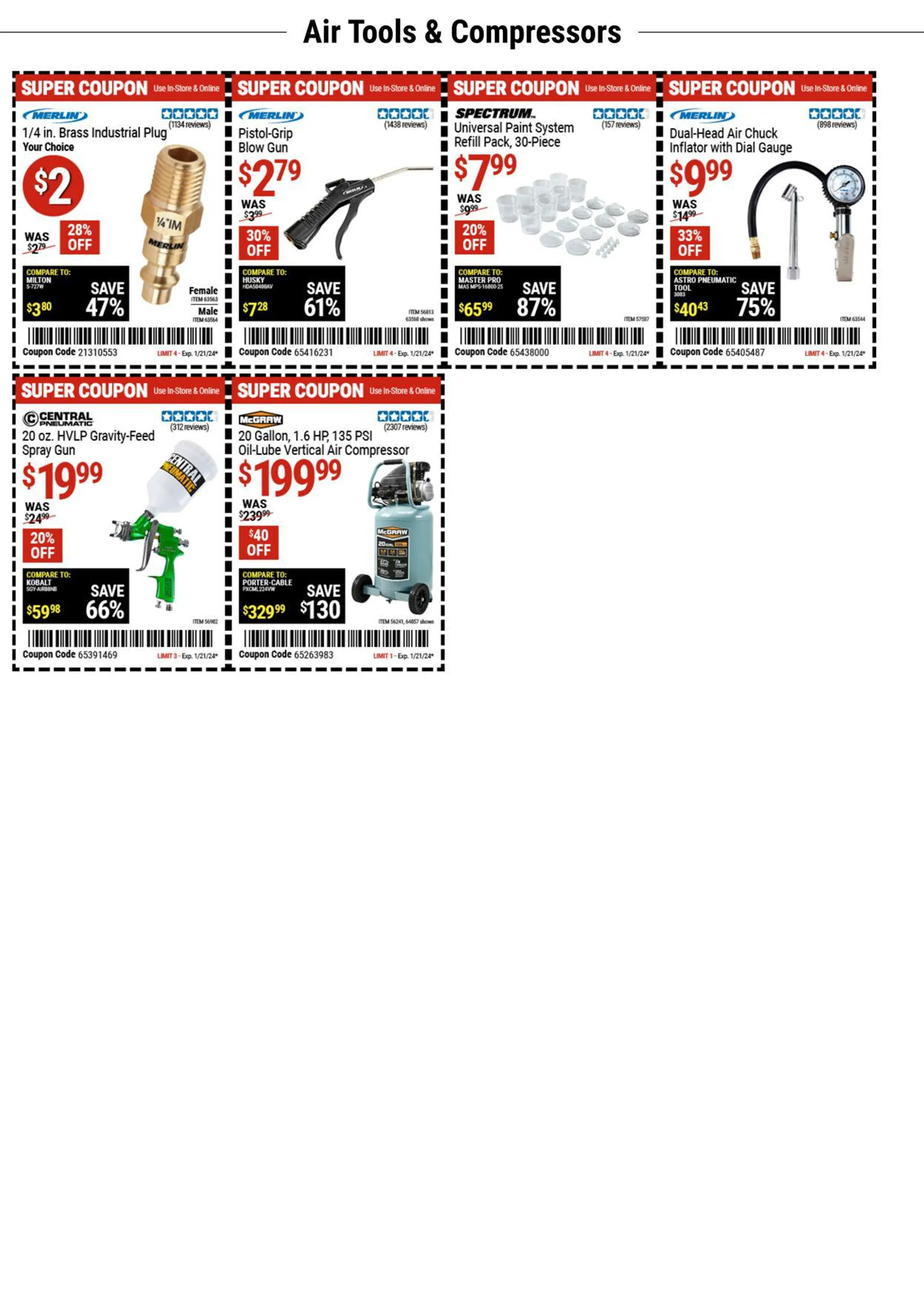 Harbor Freight Current weekly ad valid until January 21, 2024