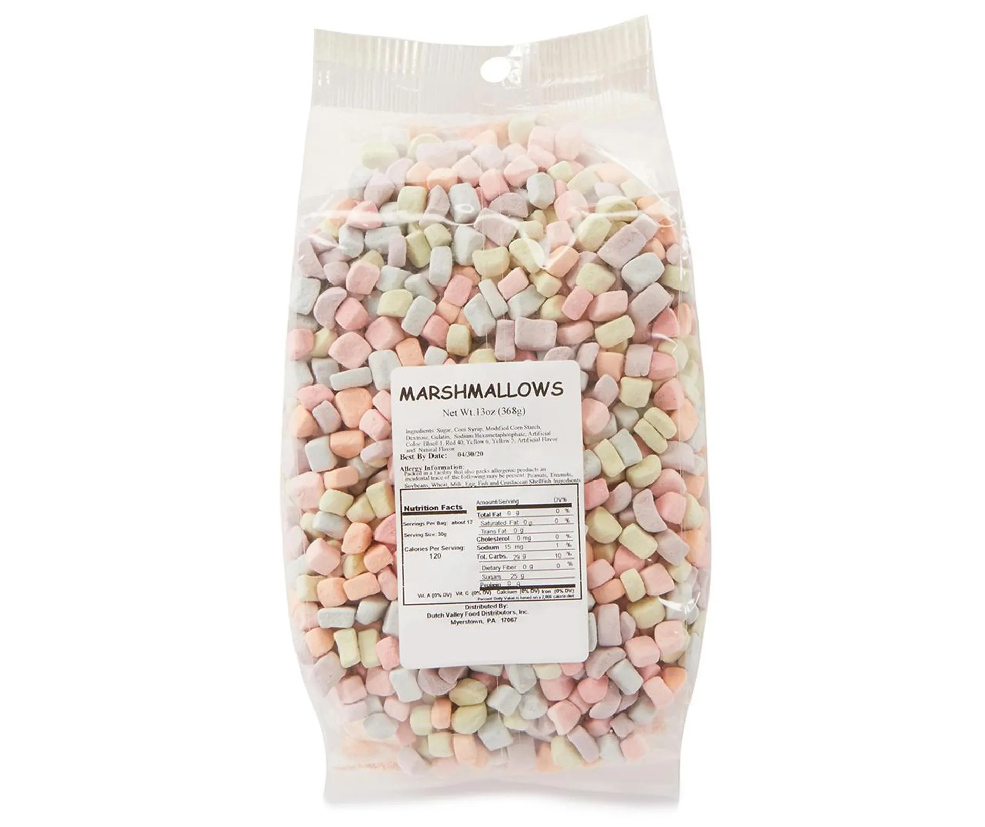 Dehydrated Assorted Colors Marshmallow Bits, 13 Oz.