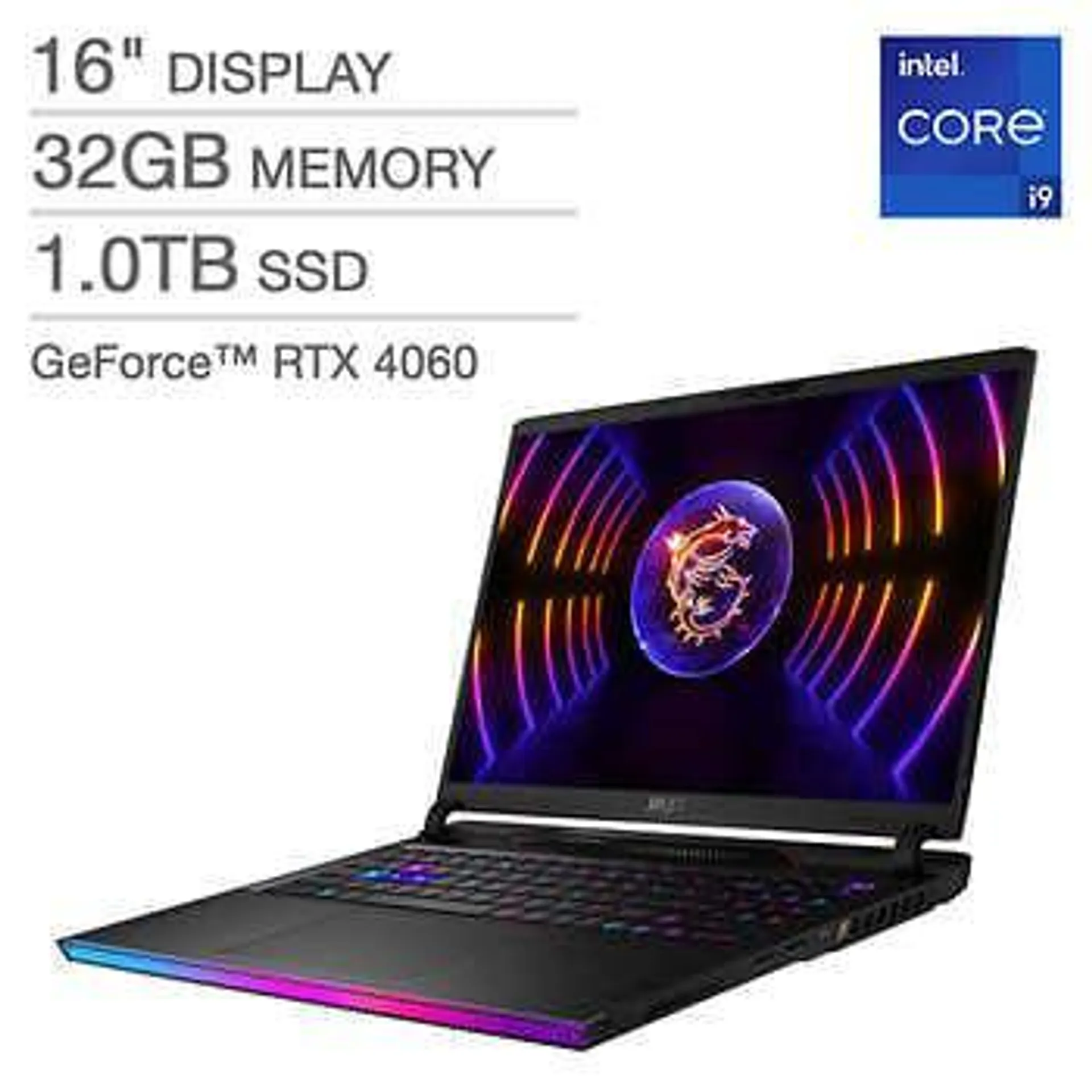 MSI GE68HX Raider 16" Gaming Laptop - 13th Gen Intel Core i9-13950HX - GeForce RTX 4060 - 144HZ FHD+ (1920 x 1200)