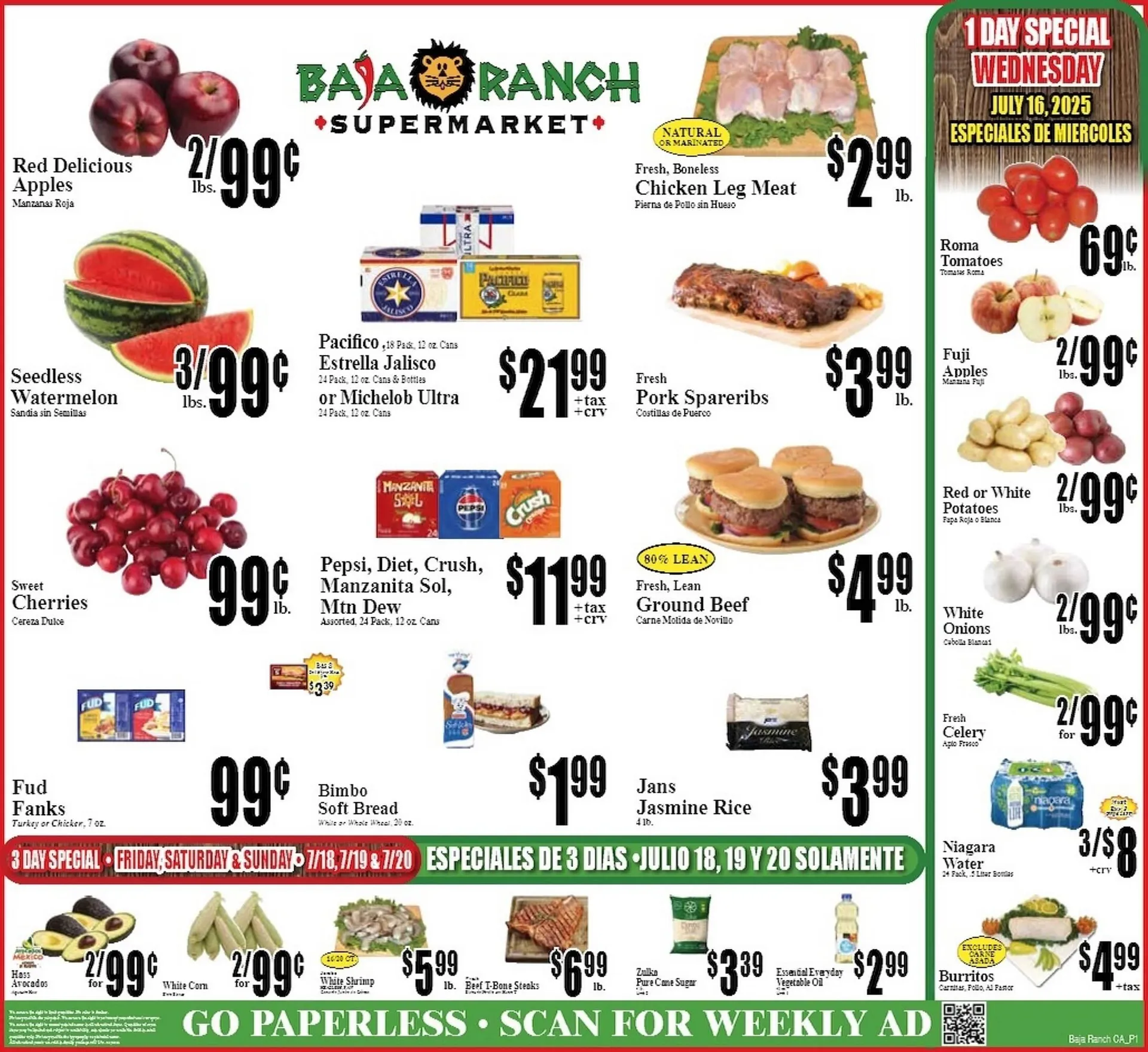 Weekly ad Baja Ranch Weekly Ad from July 16 to July 22 2025 - Page 1