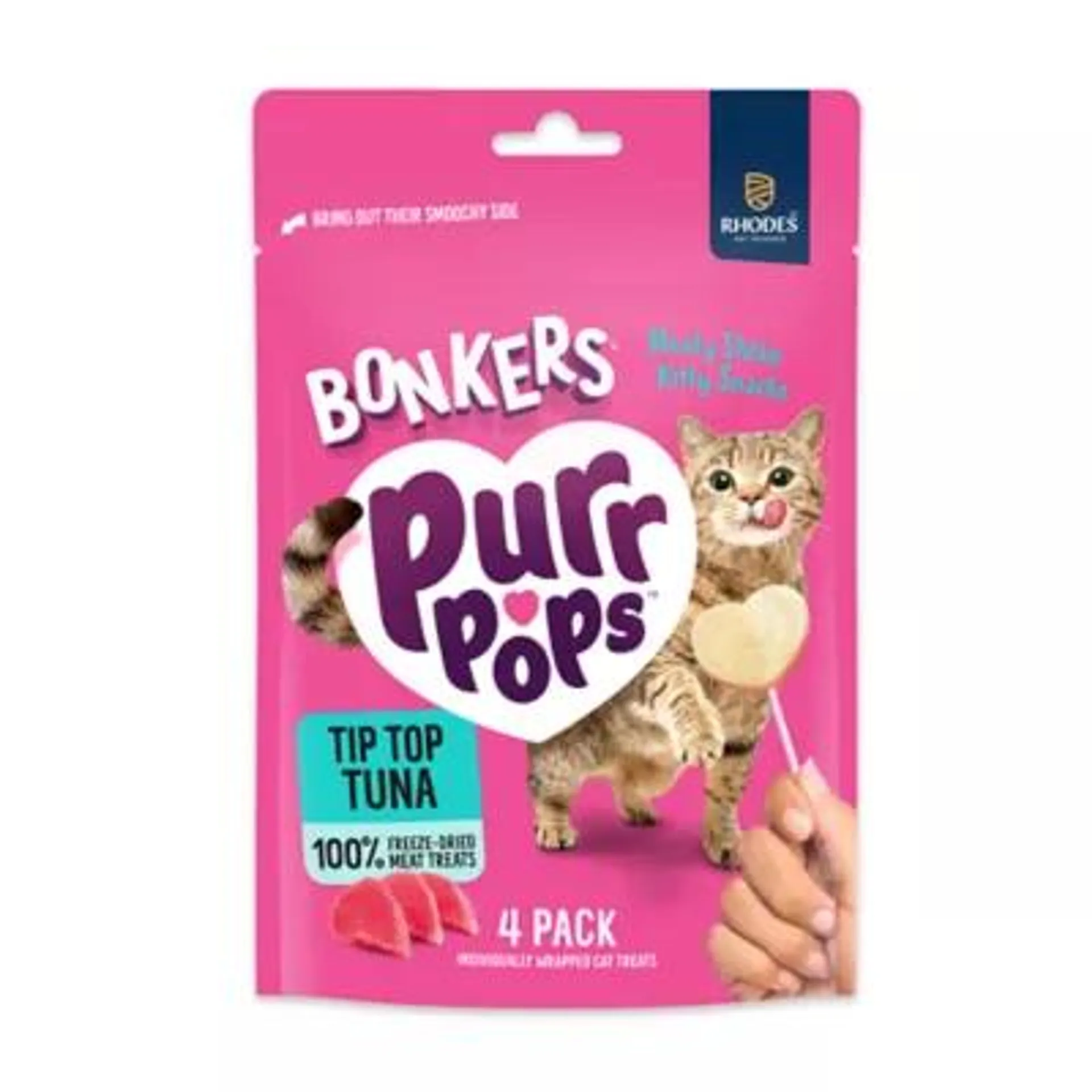 Bonkers Purr Pops Lickable Cat Treats - Tip Top Tuna