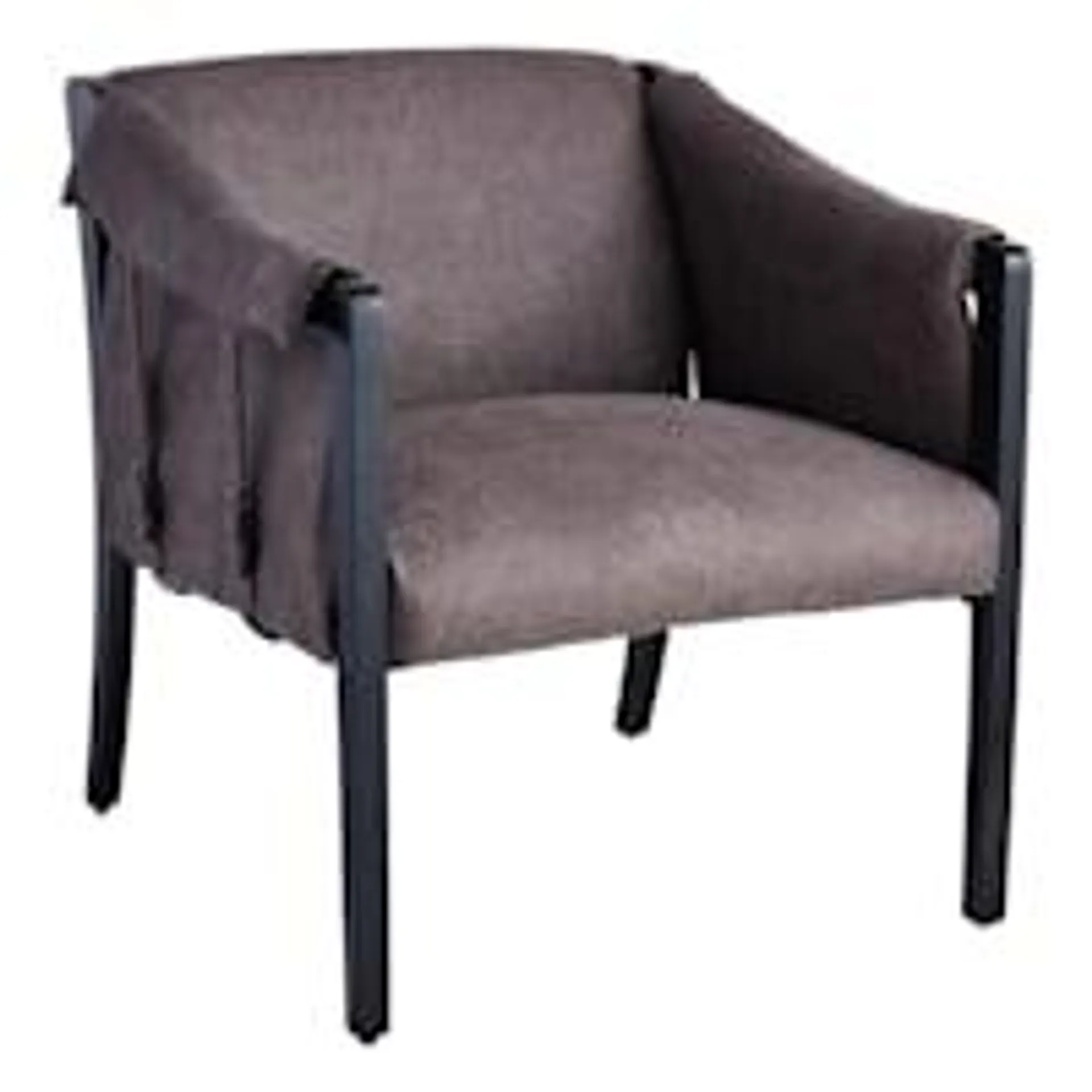 Found & Fable Axl Grey Faux Leather Armchair