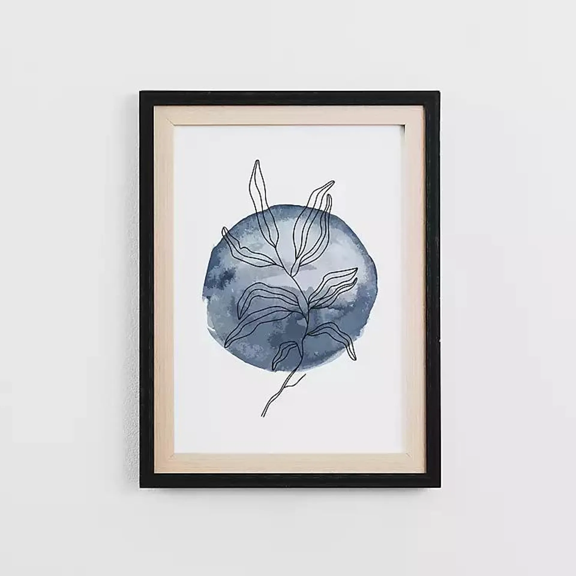 Navy Botanical Illustrations Framed Art Print