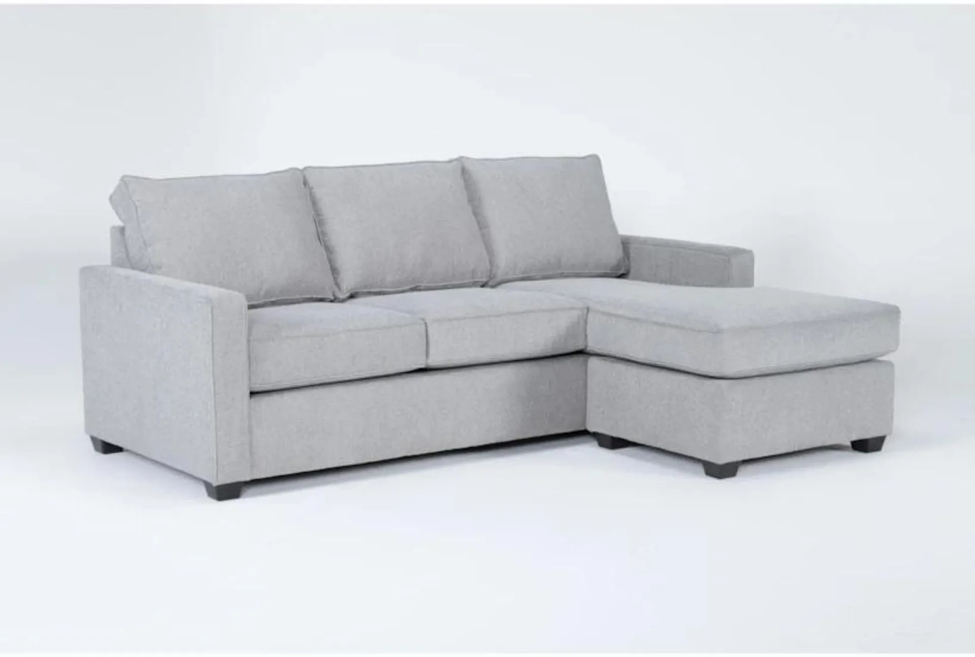 Mathers Oyster Grey Fabric 91" Sofa with Reversible Chaise