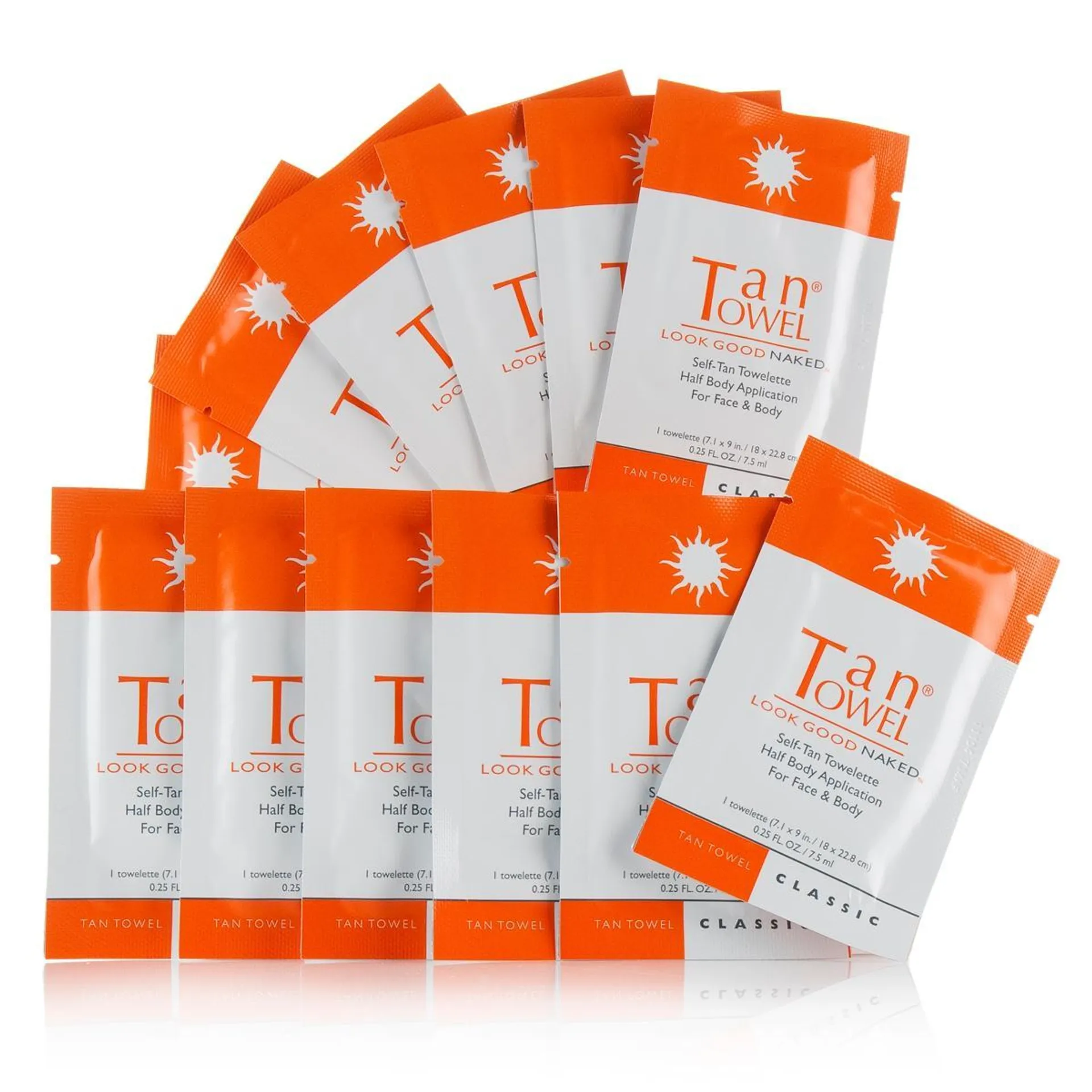 TanTowel® Half-Body Classic Towelettes - 12-pack