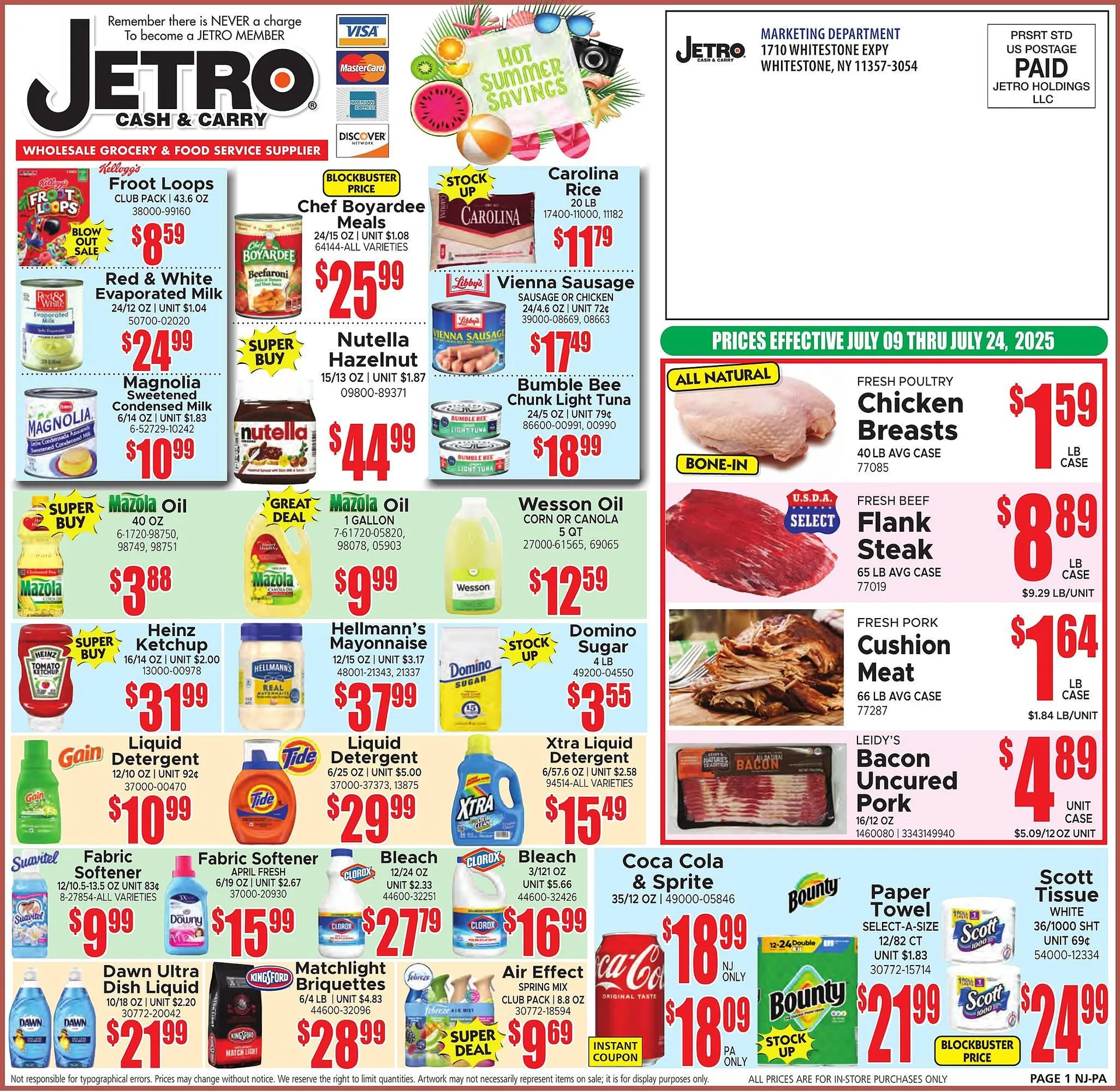 Weekly ad Jetro Weekly Ad from July 9 to July 24 2025 - Page 1