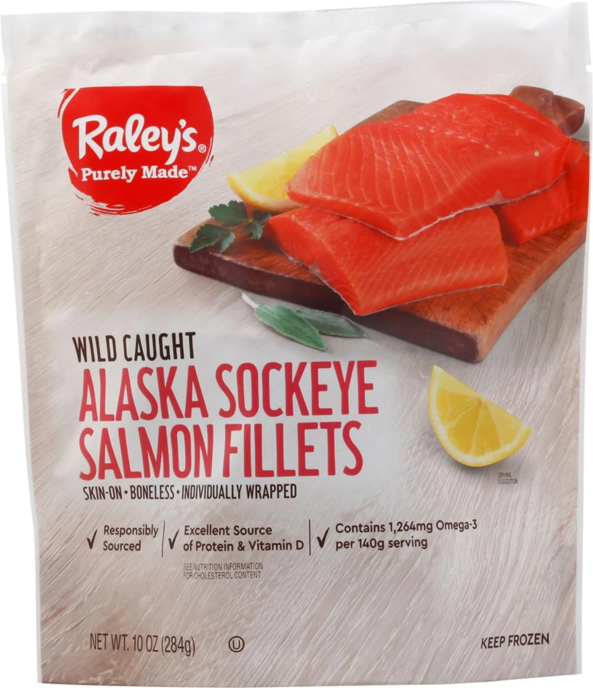 Raley's Purely Made Wild Caught Alaska Sockeye Salmon Fillets