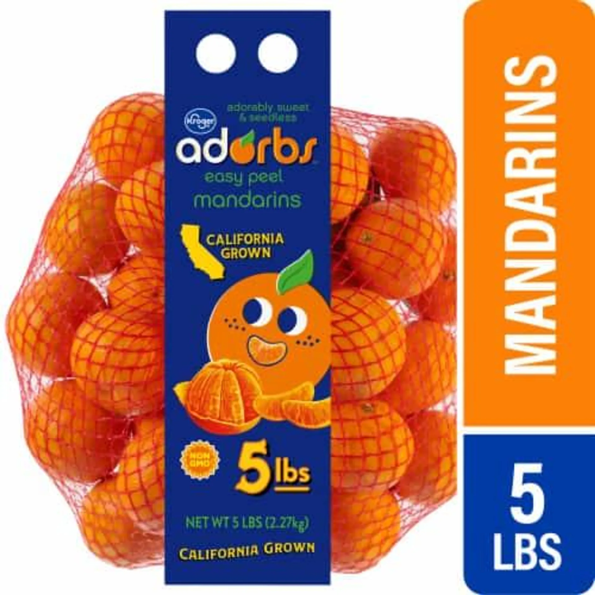 Kroger® Adorbs™ Easy Peel Seedless Mandarin Clementine Oranges in 5lb Bag