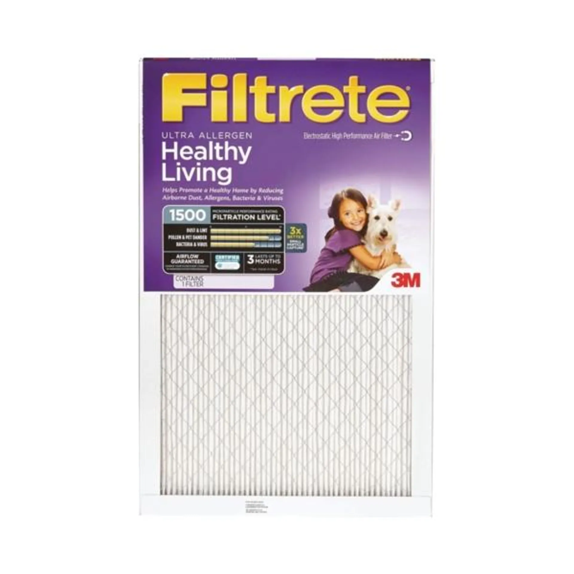 2002DC-6 Electrostatic Air Filter, 20 x 20 x 1, 11 MERV, Fiber Filter Media