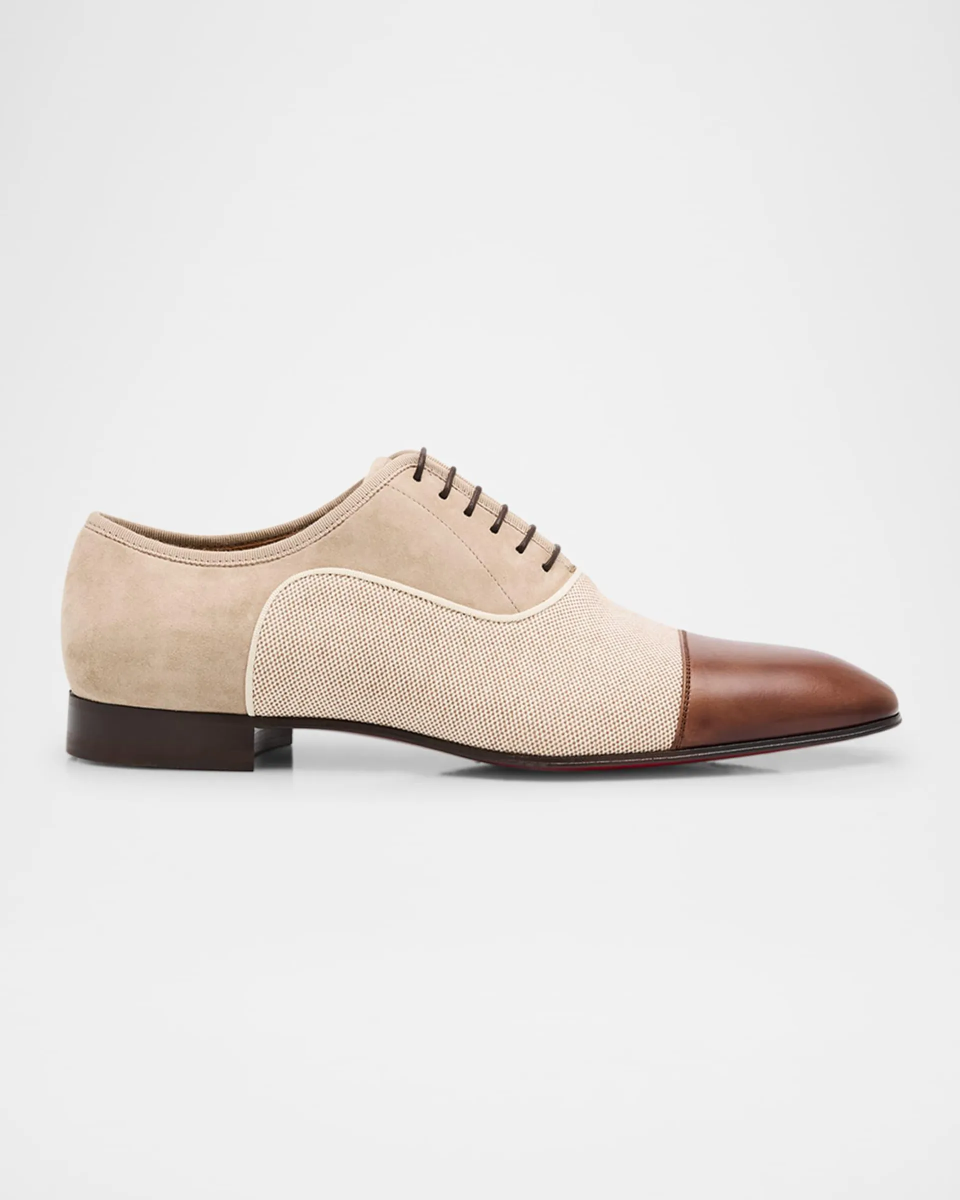 Men's Greggo Leather and Textile Cap-Toe Oxfords
