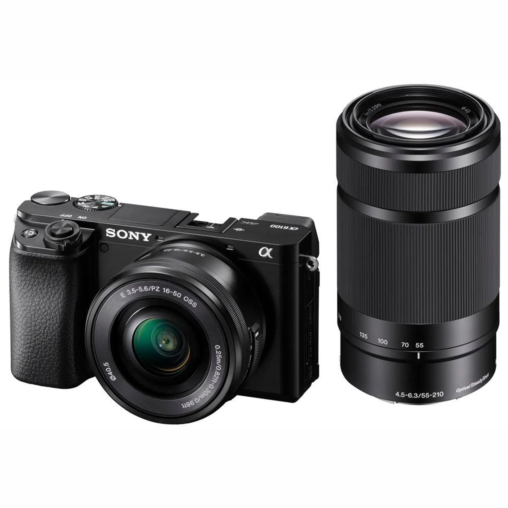 Sony Alpha a6100 APS-C Mirrorless Camera + 16-50mm + 55-210mm Lenses