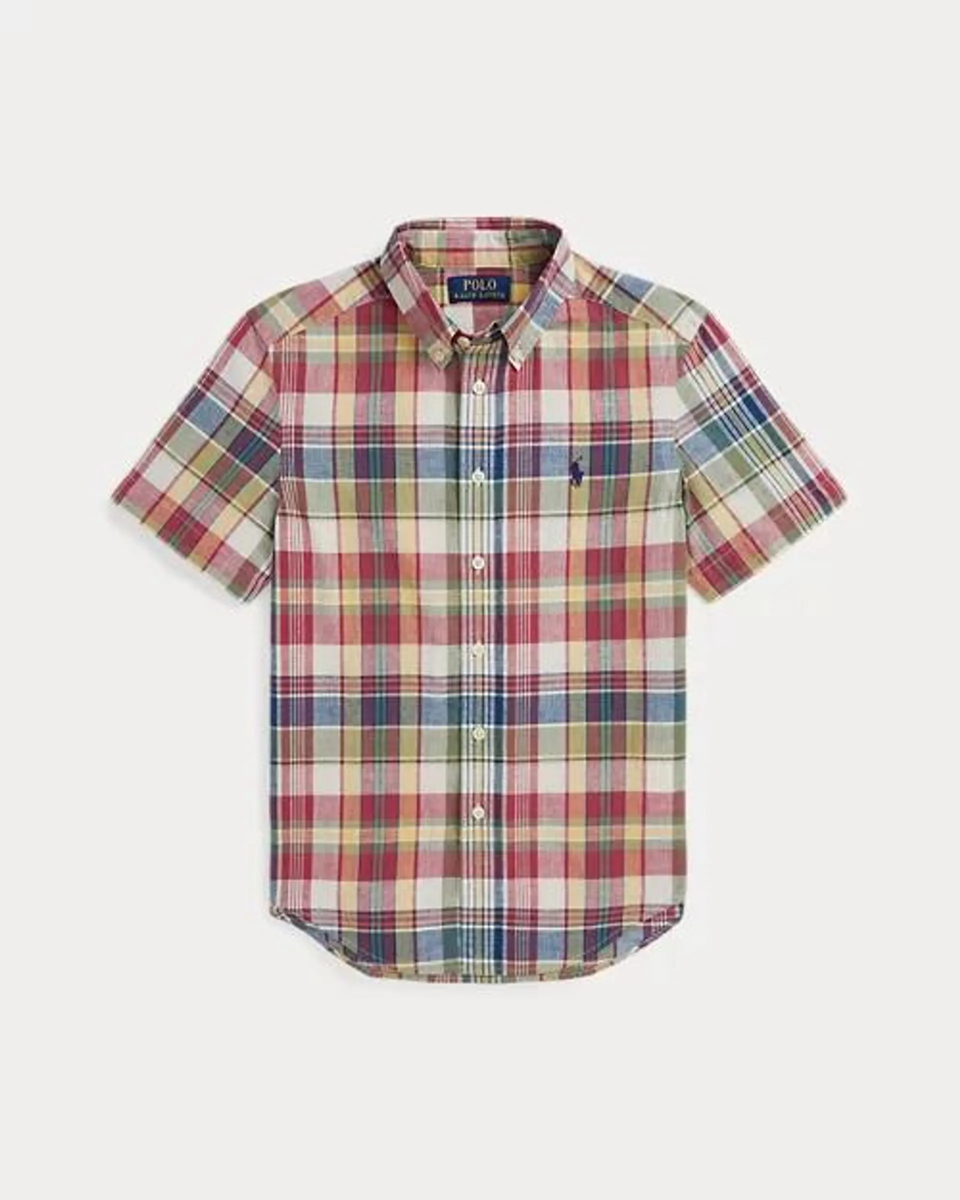 Cotton Madras Short-Sleeve Shirt