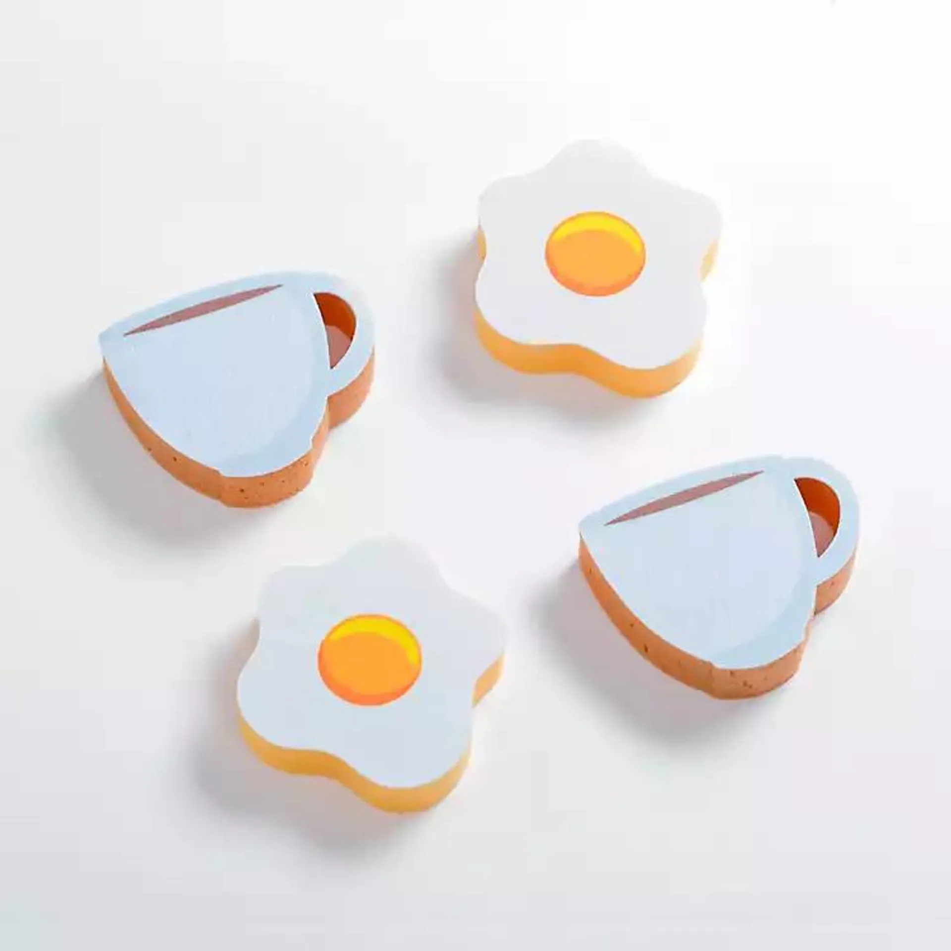 Breakfast Sponges, Set of 4