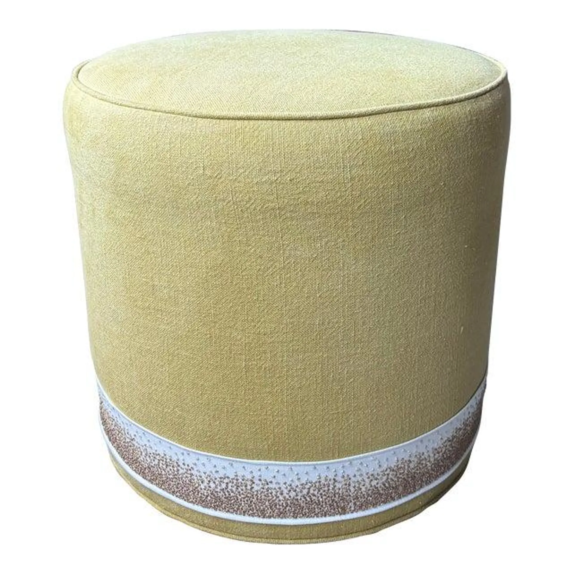 Ottoman With Tape Trim