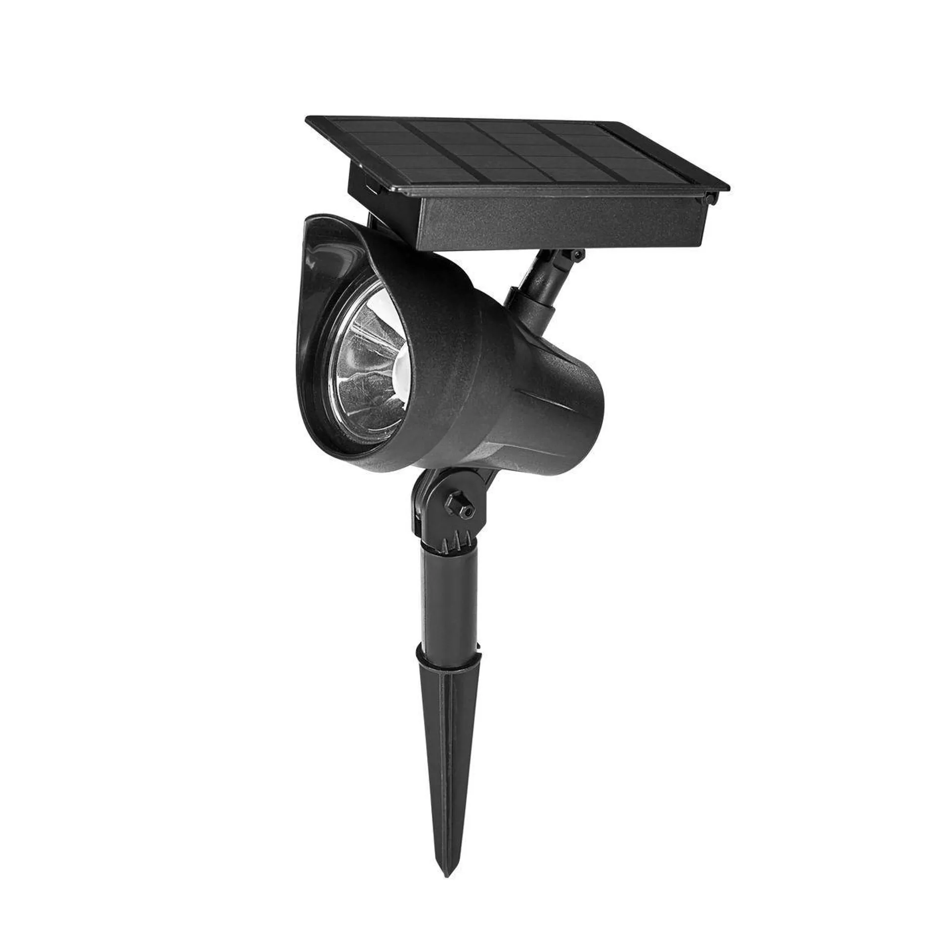 40 Lumen 8 in. Solar LED Black Finish Spot Light