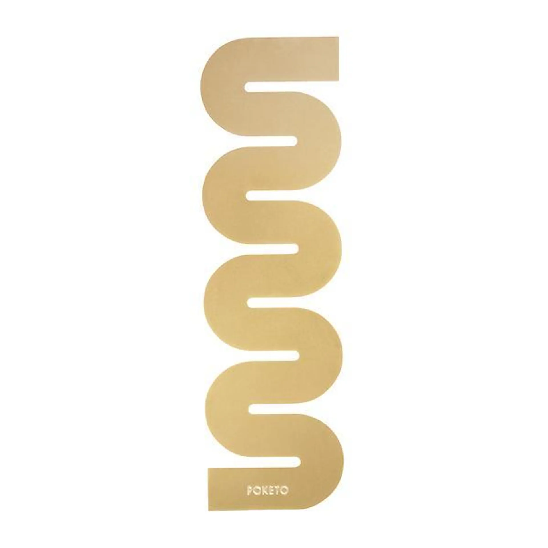 Poketo Wave Bookmark Brass