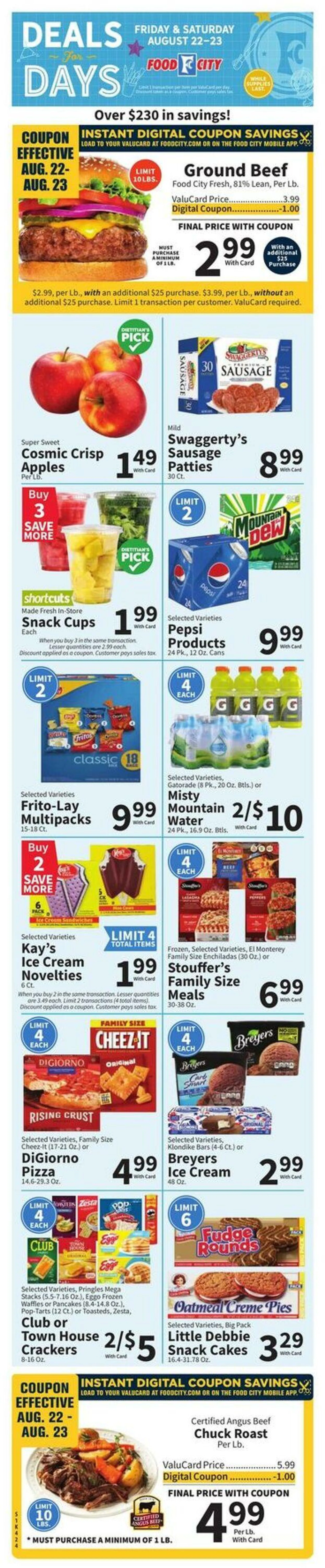 Weekly ad Food City Current weekly ad from August 20 to August 26 2025 - Page 1