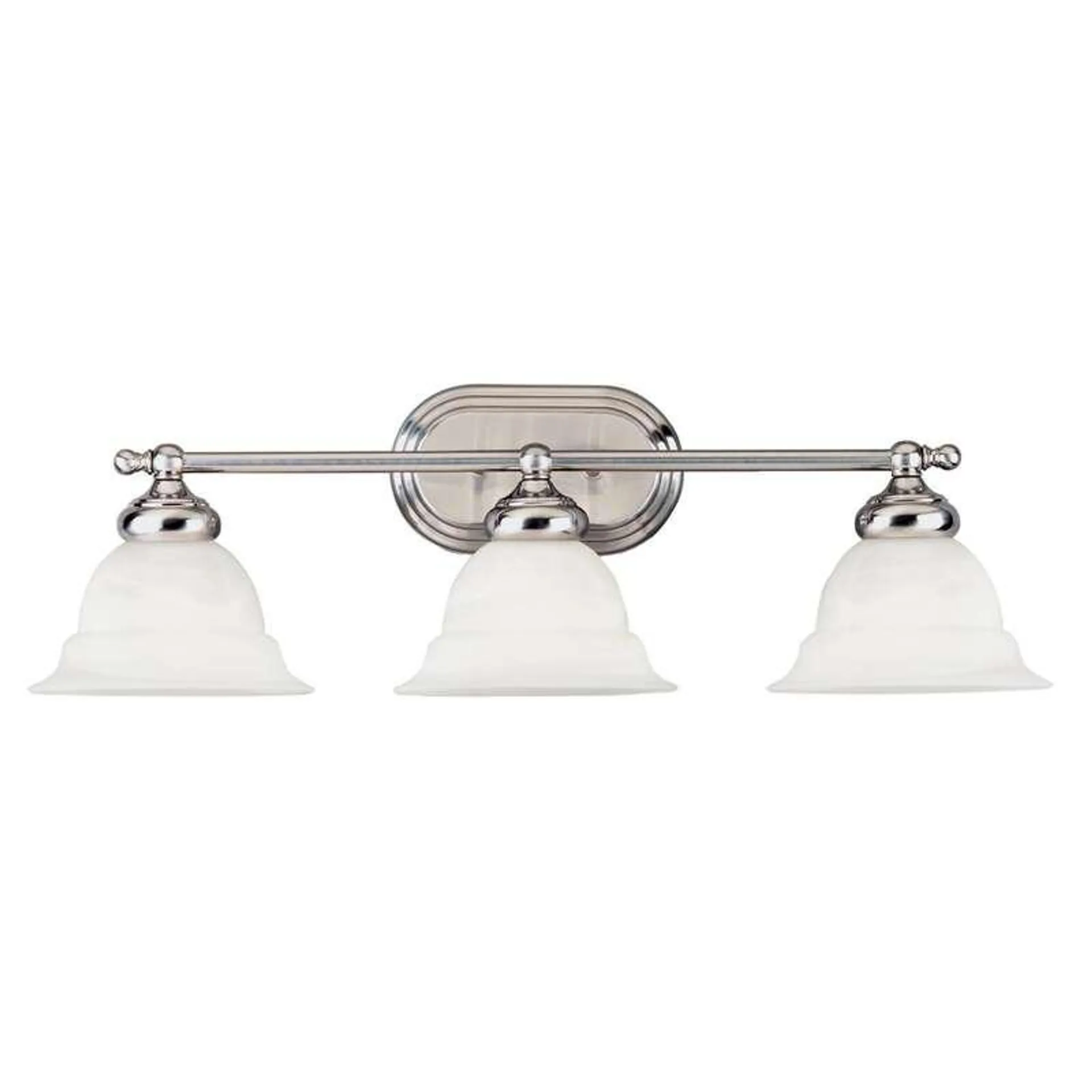 Westinghouse 3 Brushed Nickel White Wall Sconce