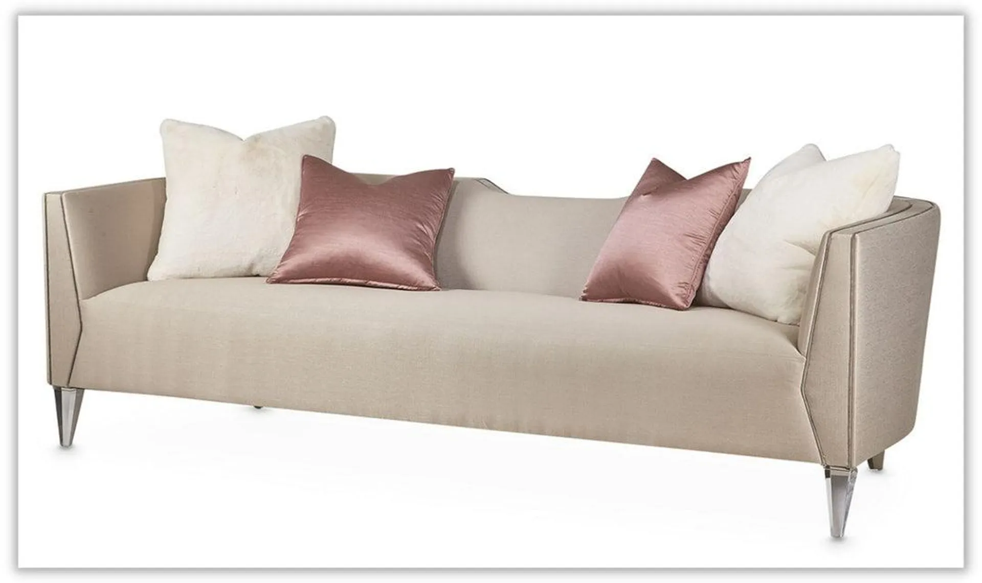 AICO Linea Matching Sofa Metallic SilverMist