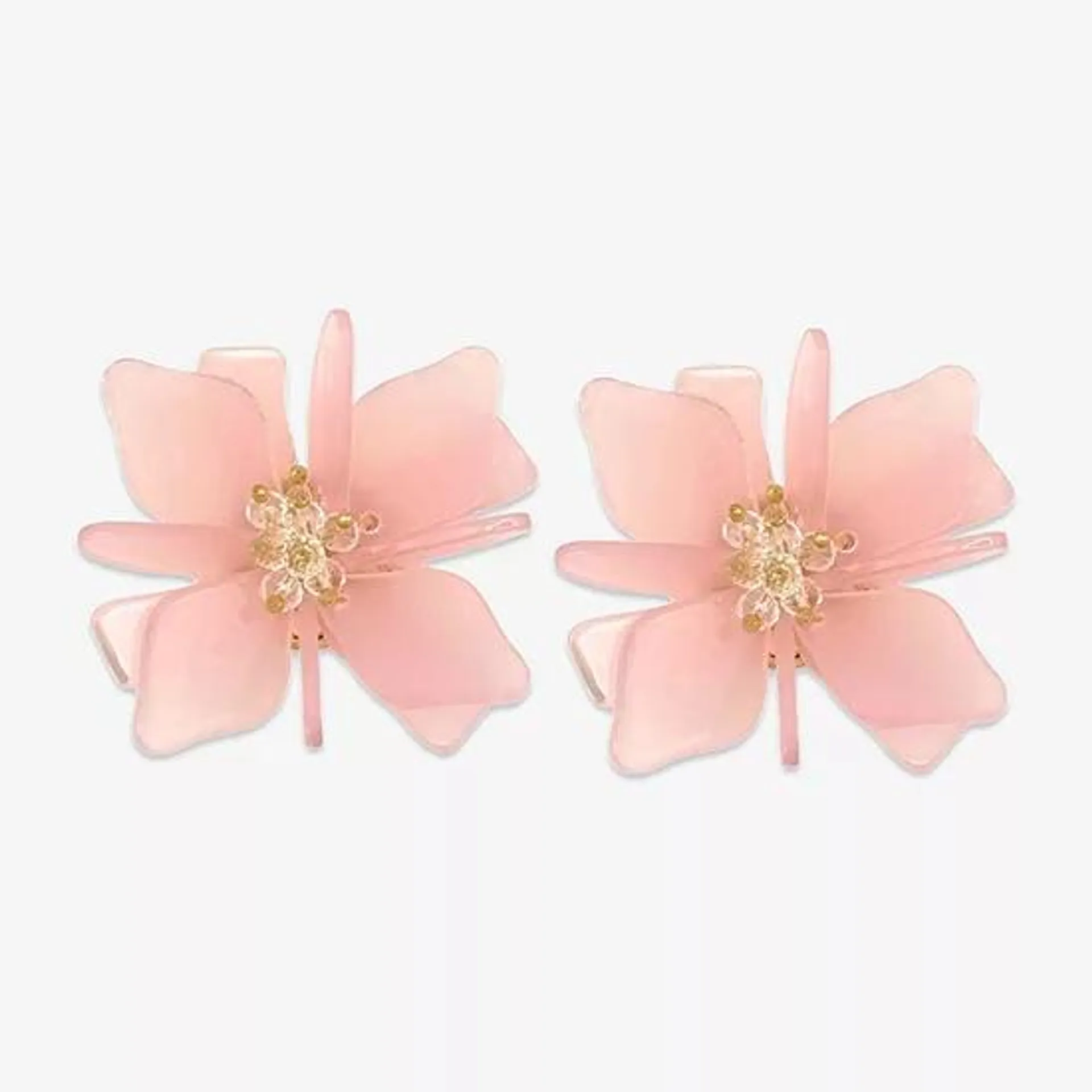 Bijoux Bar 2 Inch Flower Stud Earrings