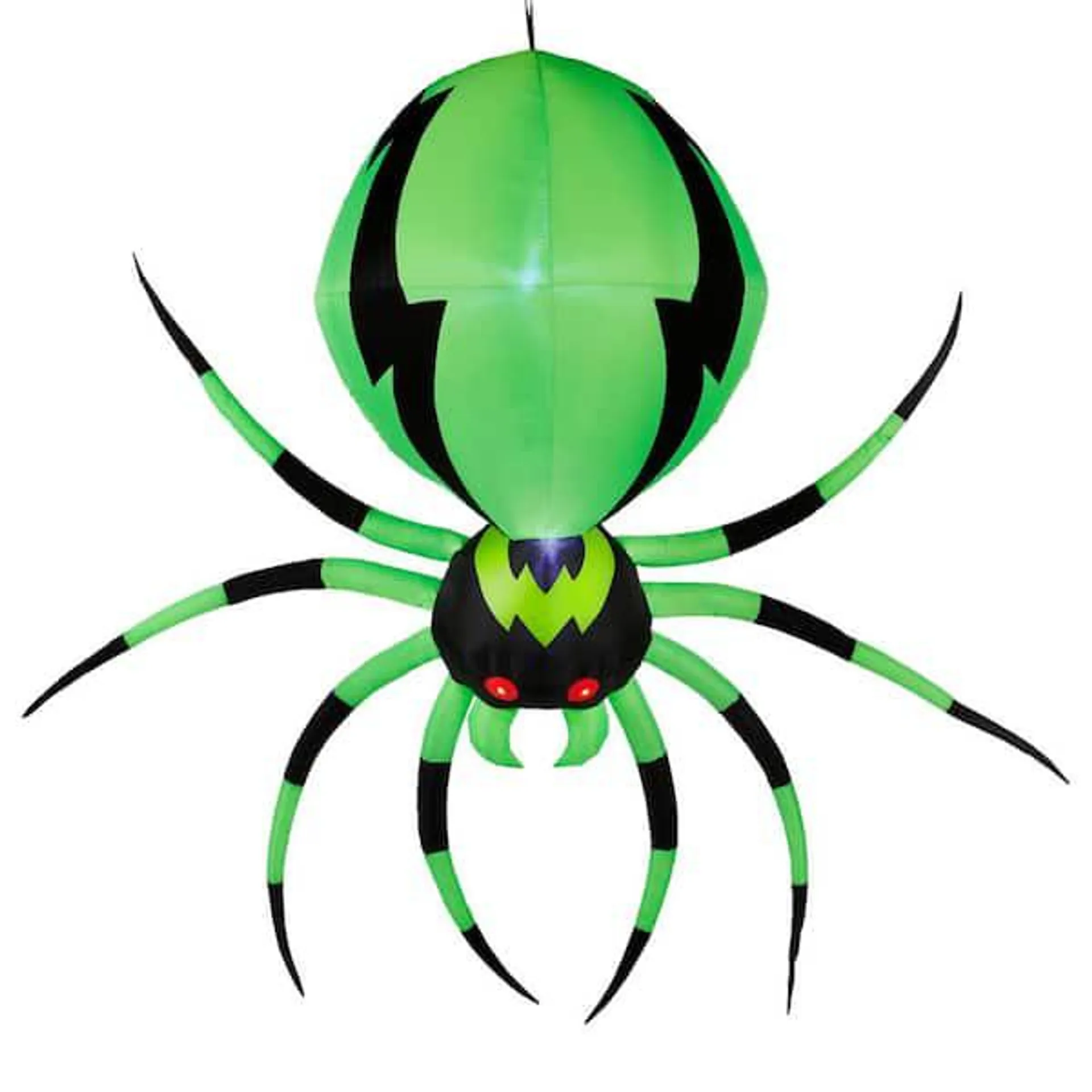 6 ft. LED Hanging Green Spider Halloween Inflatable