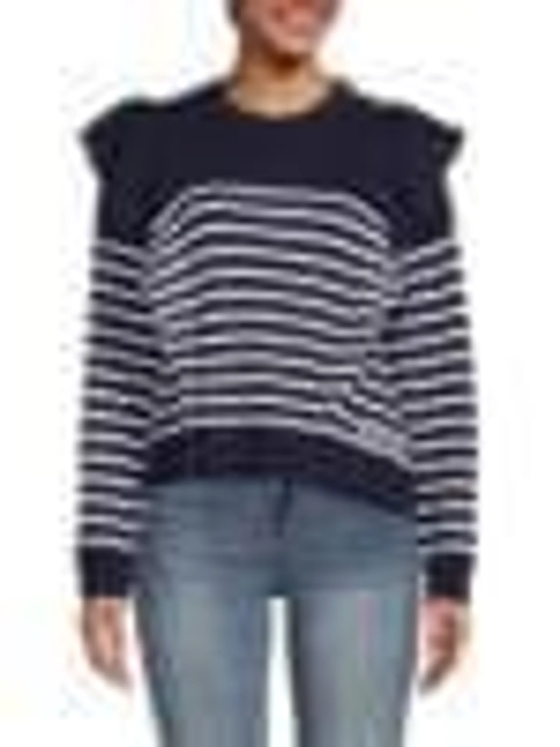 Striped Wool Blend Sweater