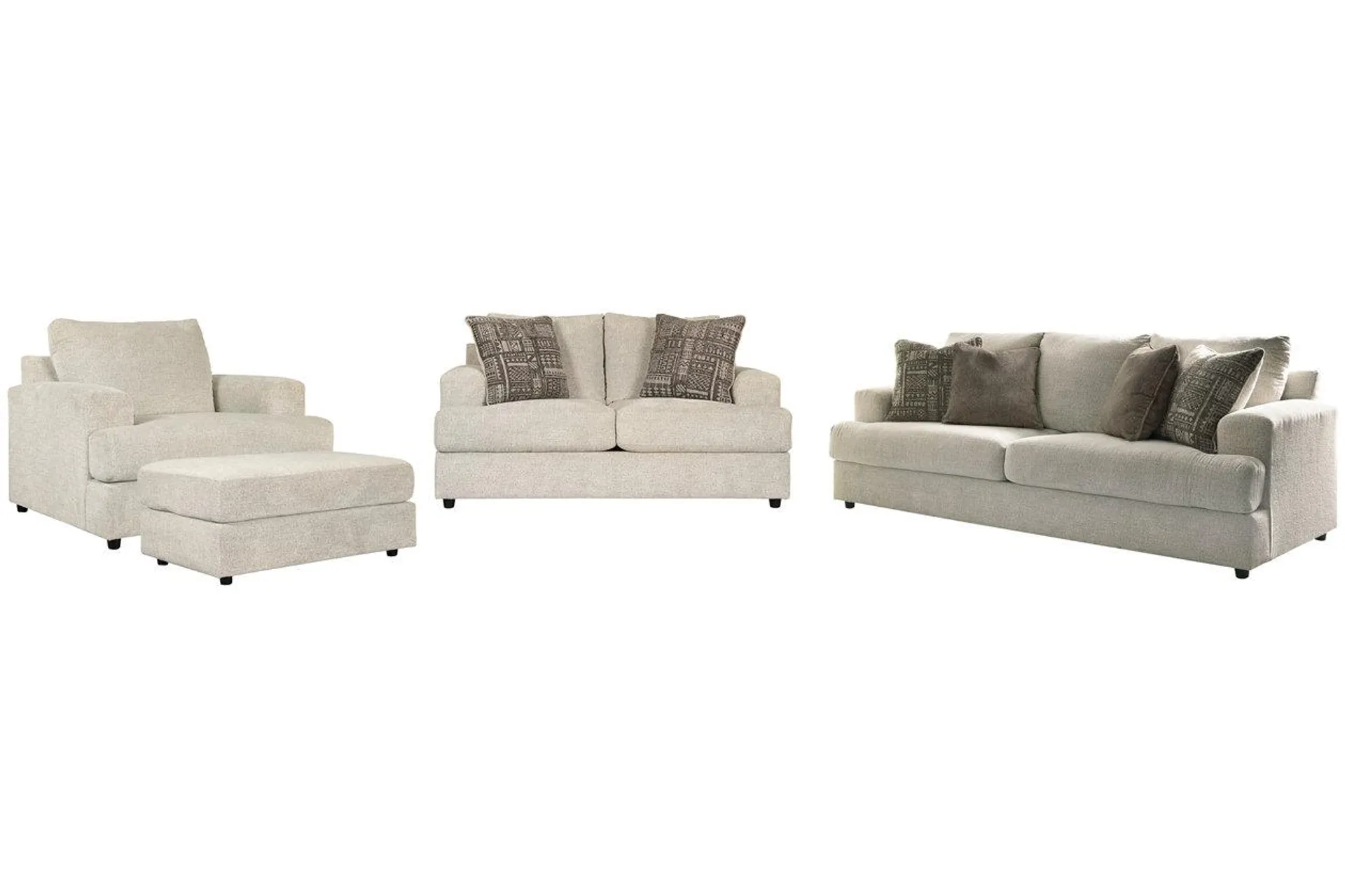 Soletren Sofa, Loveseat, Chair and Ottoman