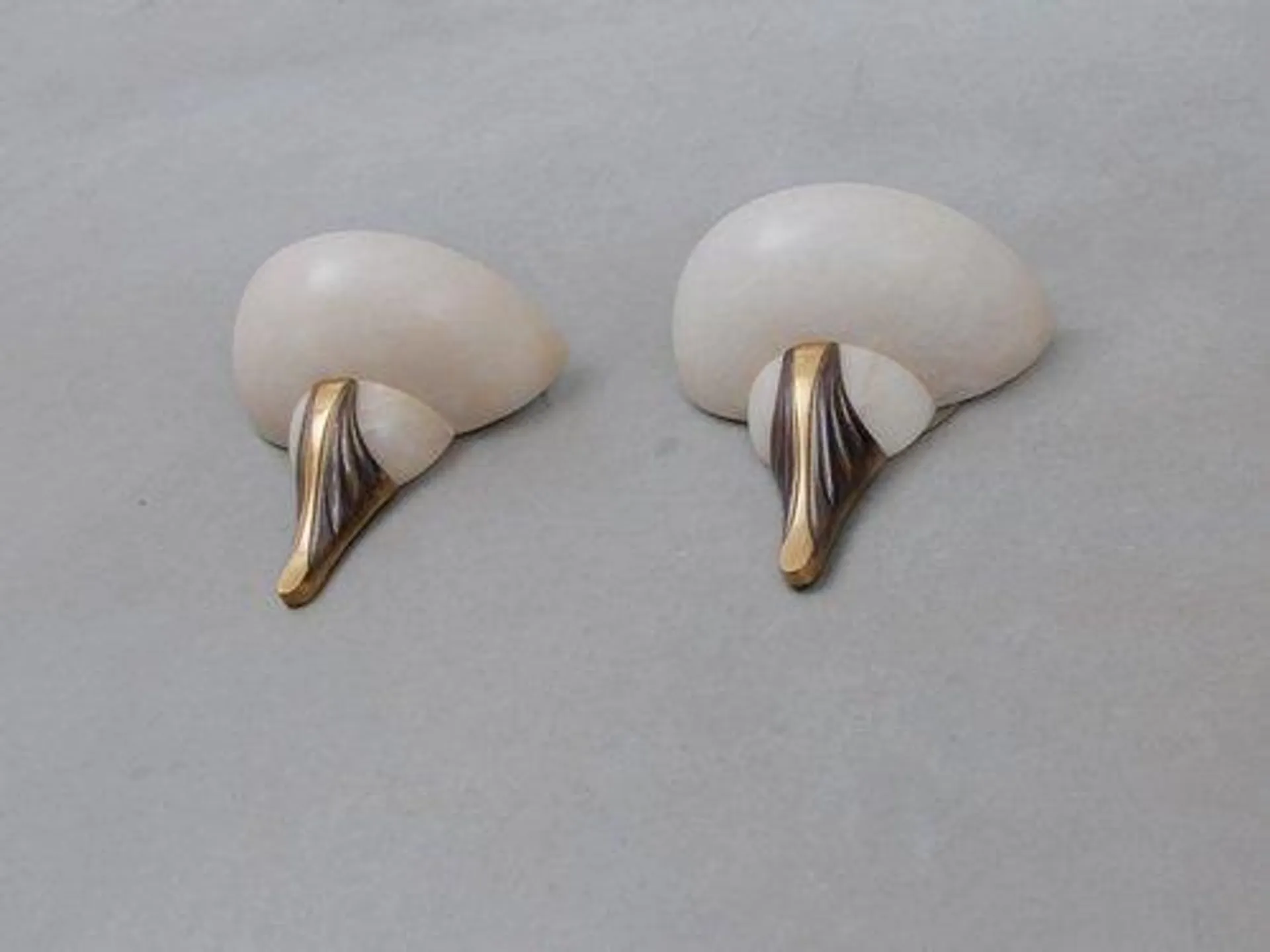 Marble & Brass Wall Lights, Italy, 1970s, Set of 2