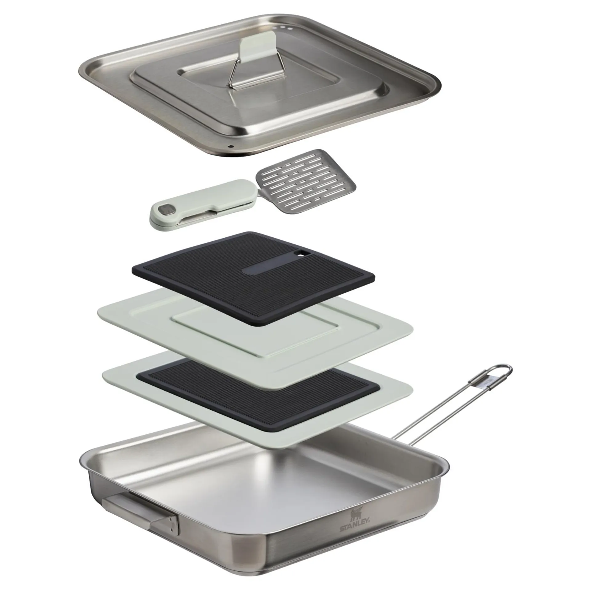 The Wildfare Pro Square Pan Cookset 5-piece set | 2 QT