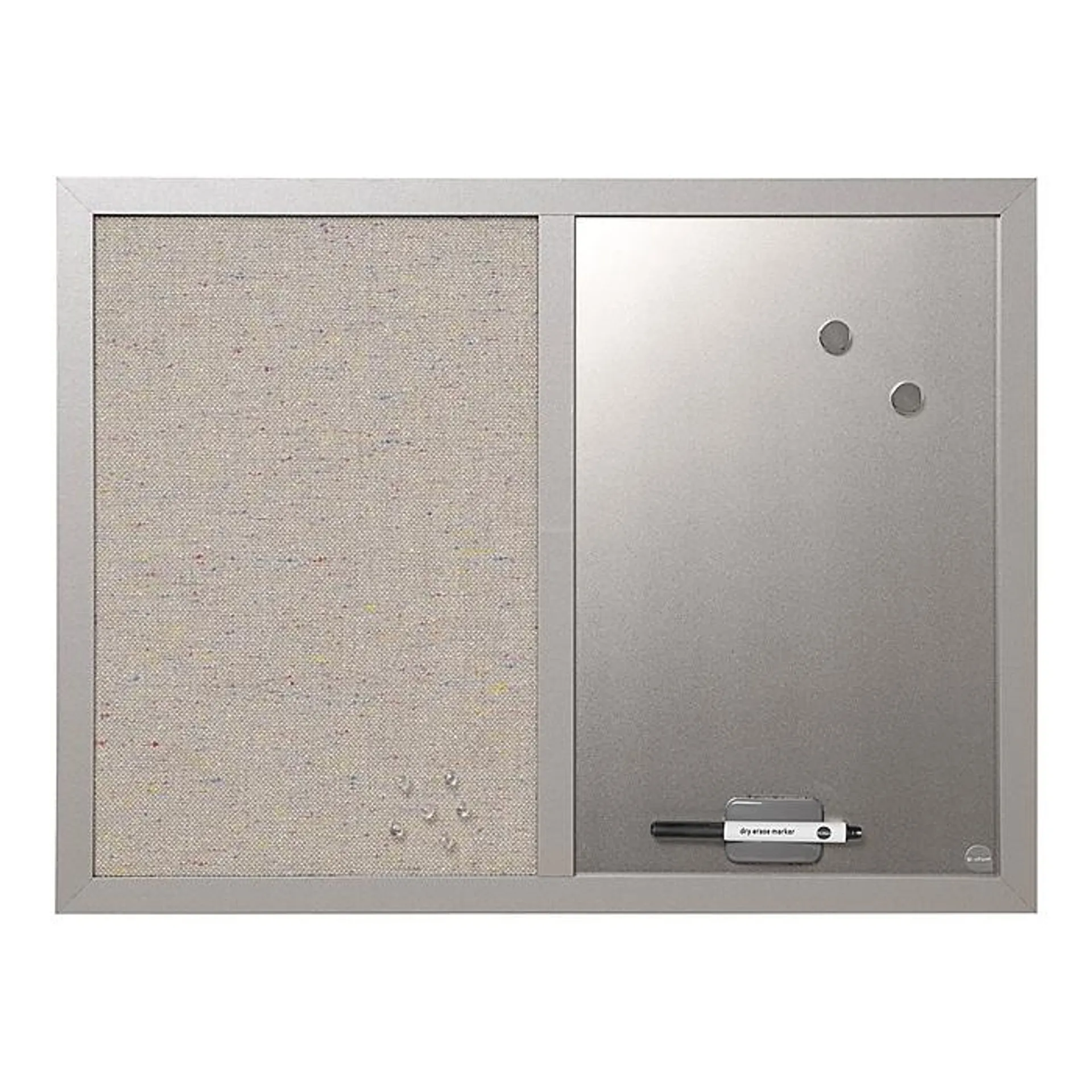 MasterVision Combo Lacquered Steel / Fabric Dry-Erase Whiteboard,