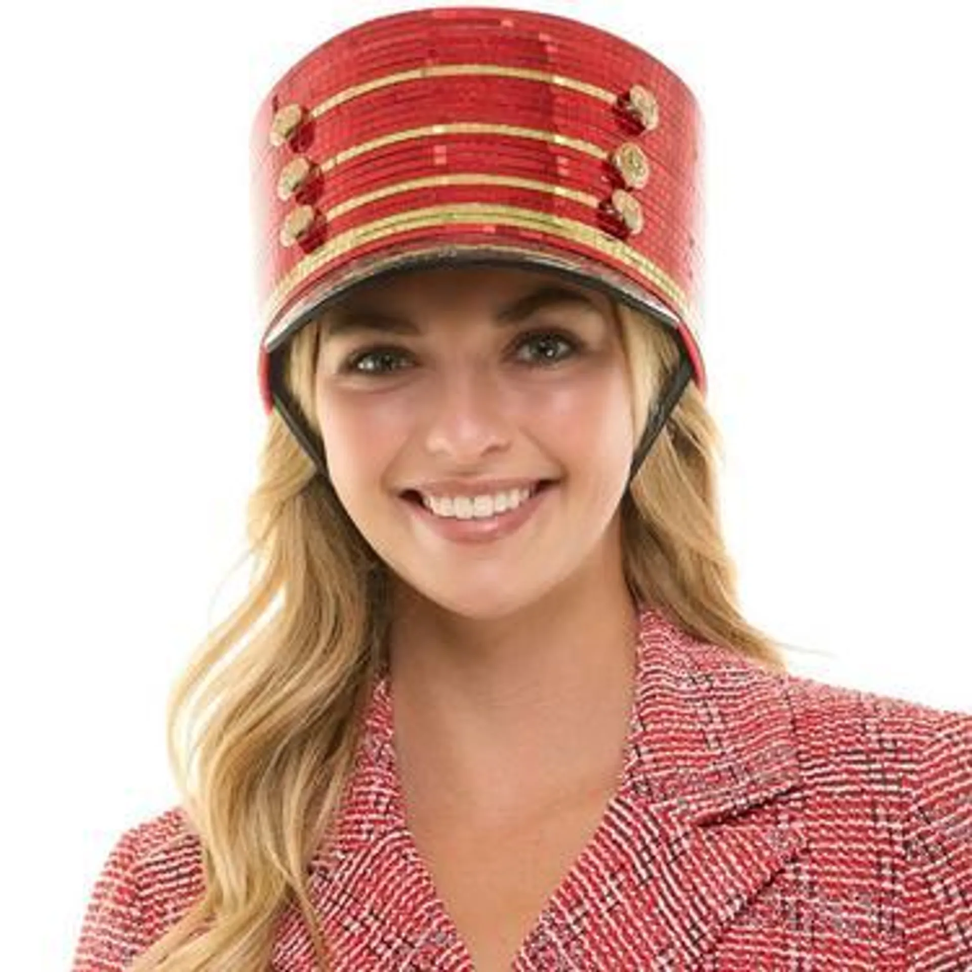 Adult Red Nutcracker Mirror Ball Hat