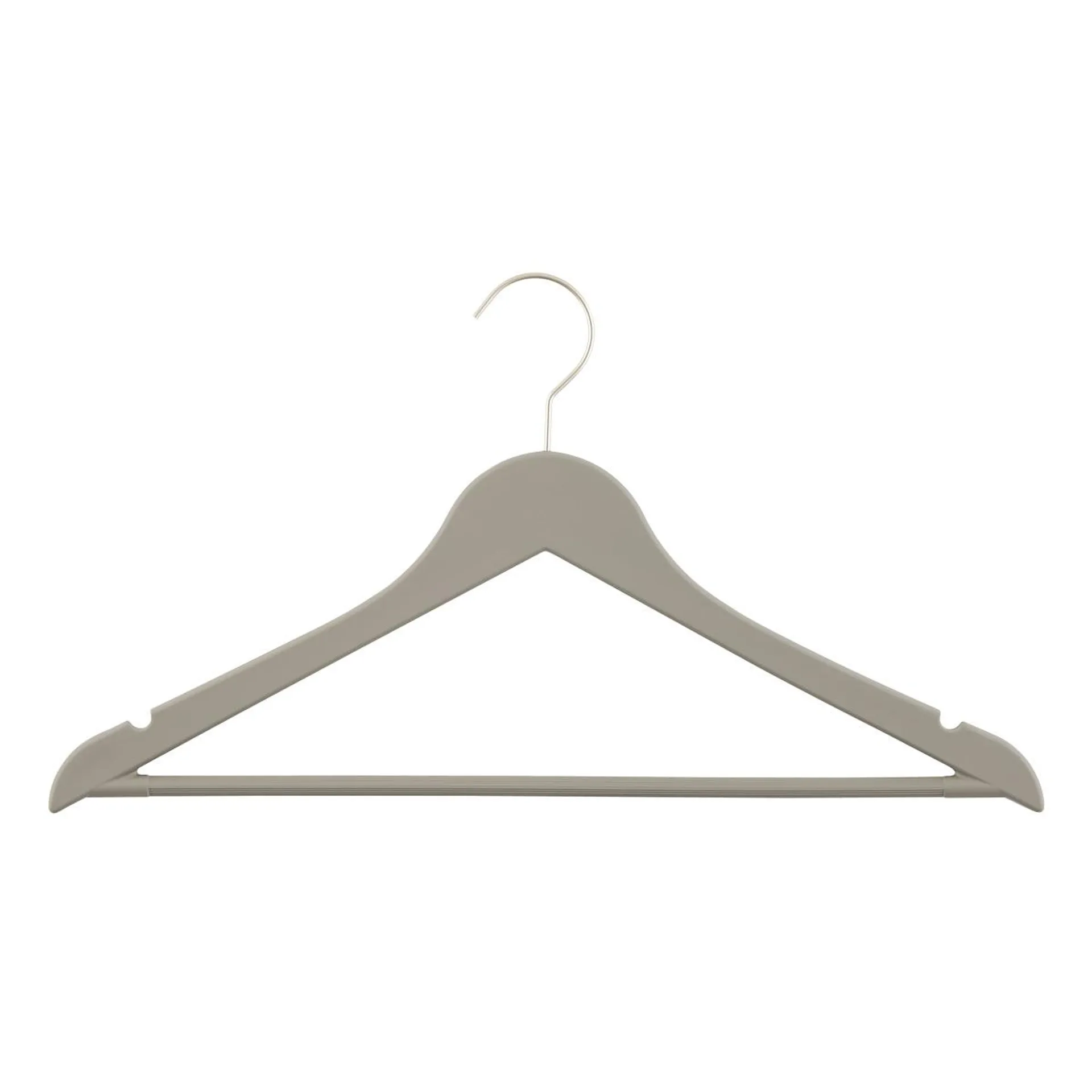 Premium Rubberized Suit Hangers Grey Pkg/5