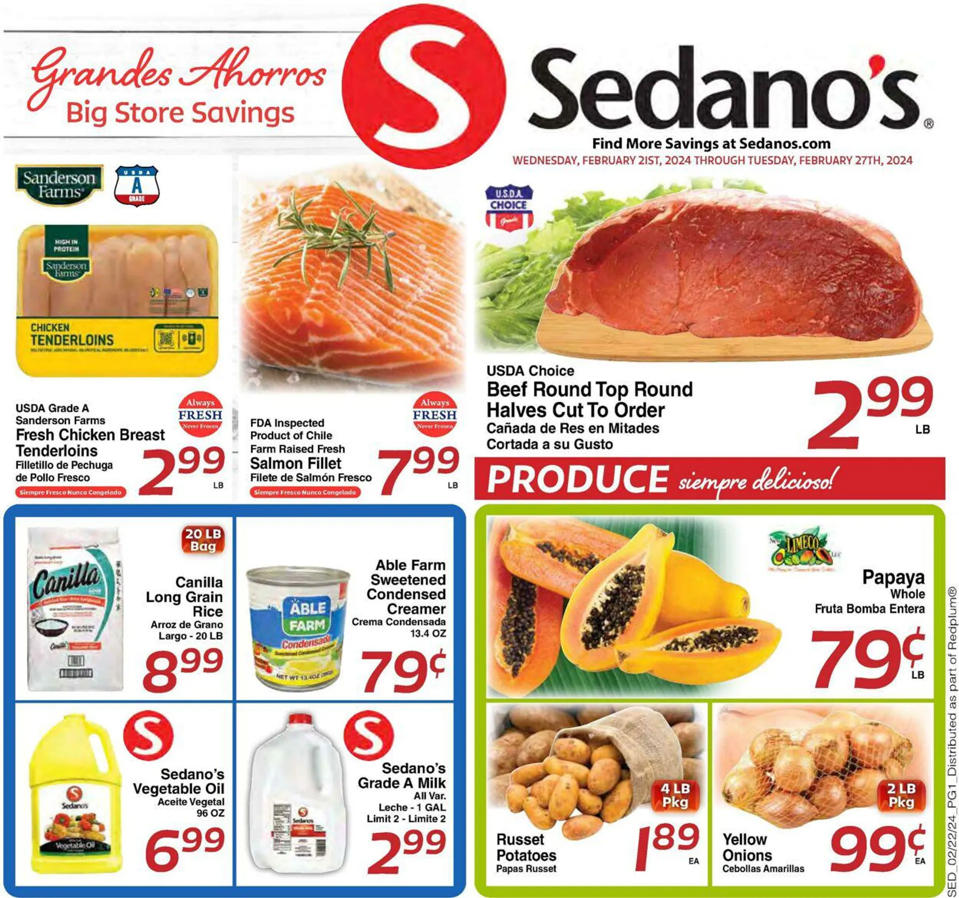 Weekly ad Sedano's from February 21 to February 27 2024 - Page 1
