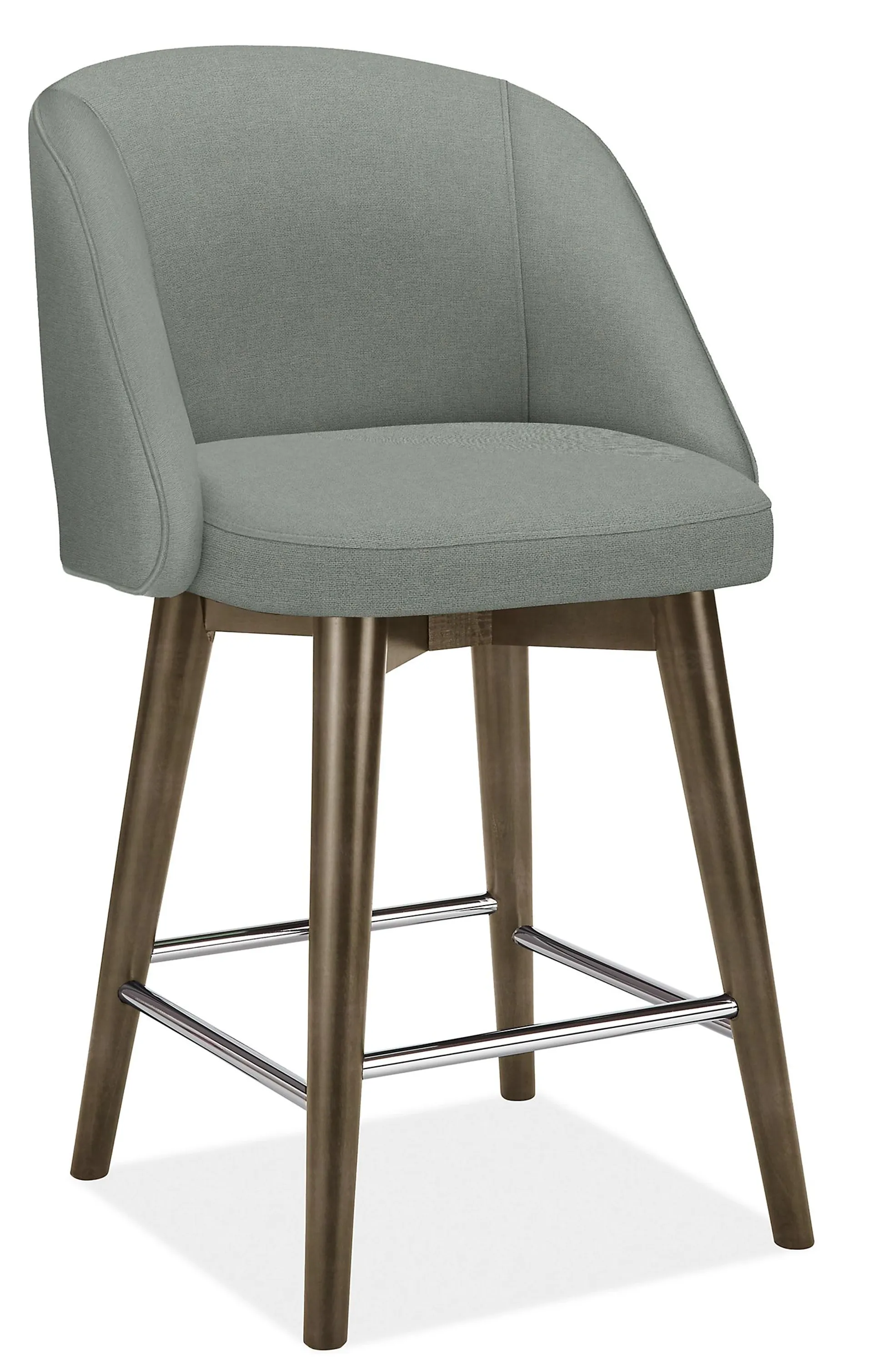 Cora Swivel Counter Stool in Tatum Spa with Charcoal Legs