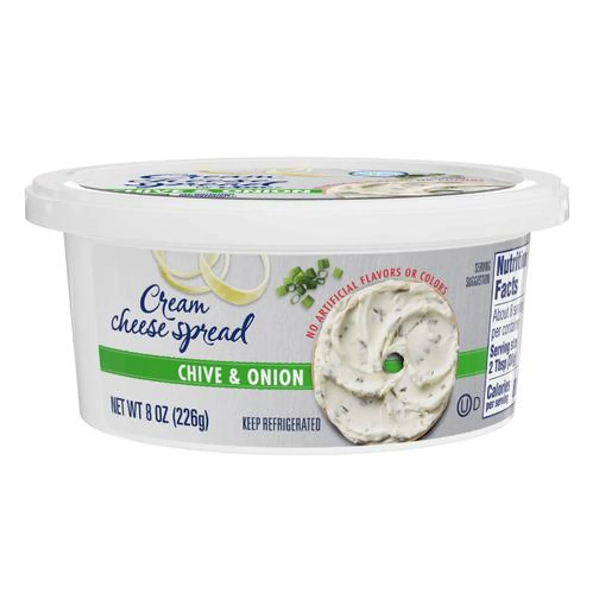 cream cheese spread, chive and onion