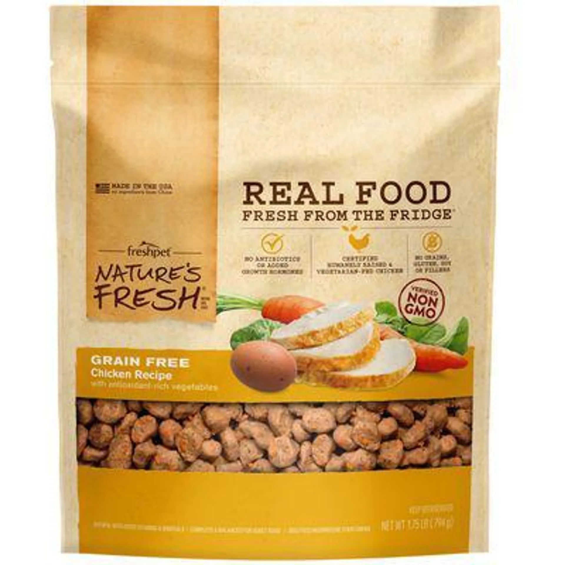 Freshpet Nature's Fresh Grain Free Chicken Recipe with Carrots & Spinach Dog Food