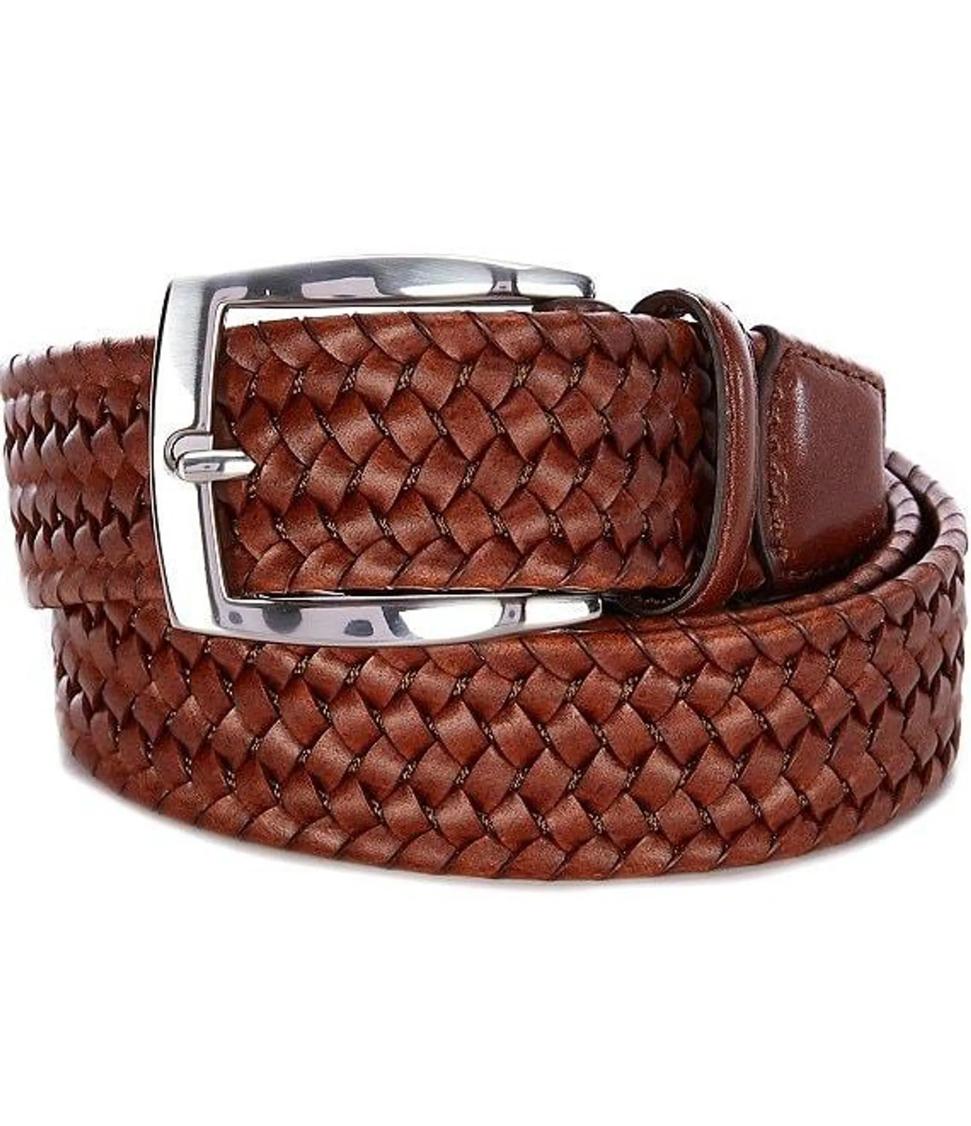 Italian Leather Braided Belt