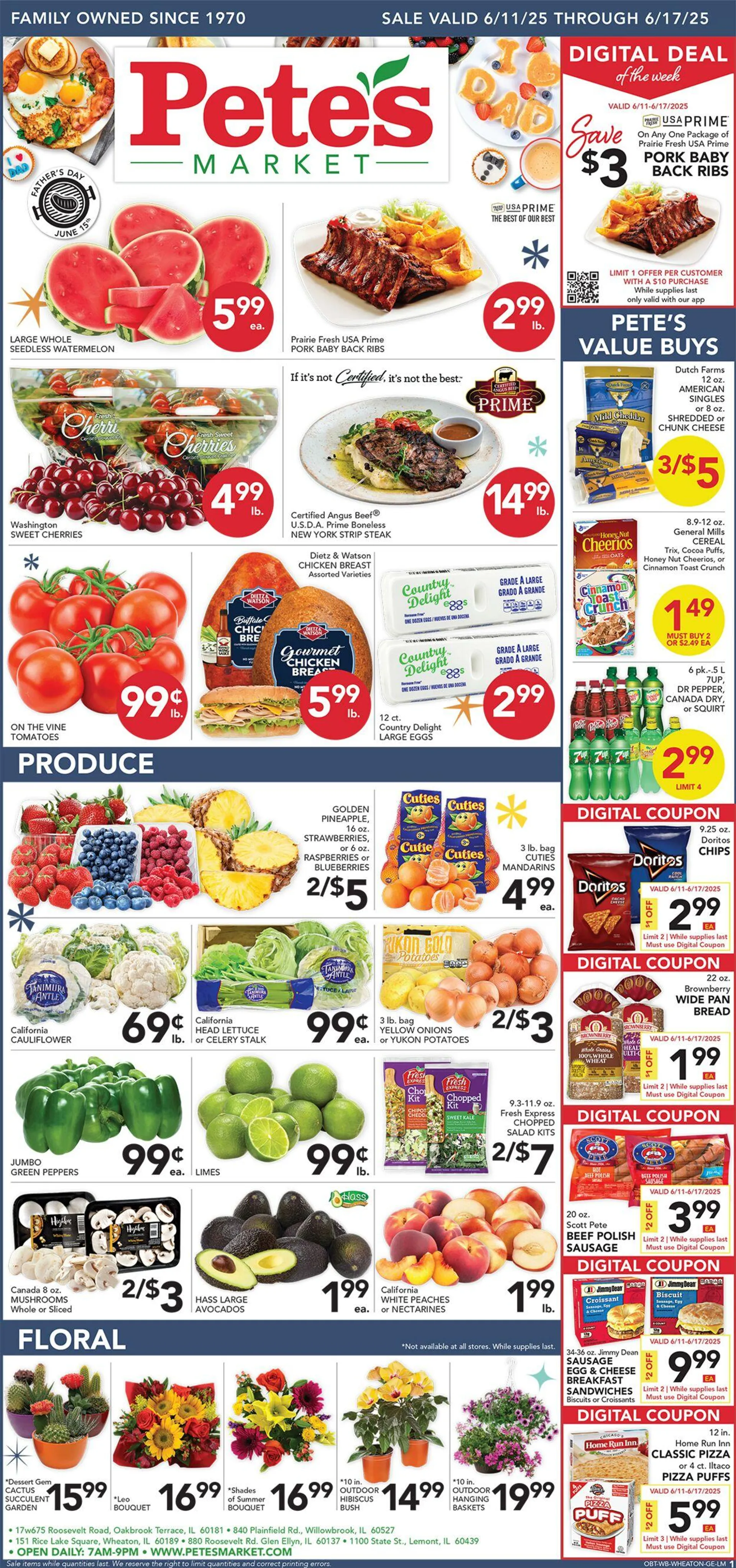 Weekly ad Pete's Fresh Market Current weekly ad from June 11 to June 17 2025 - Page 1