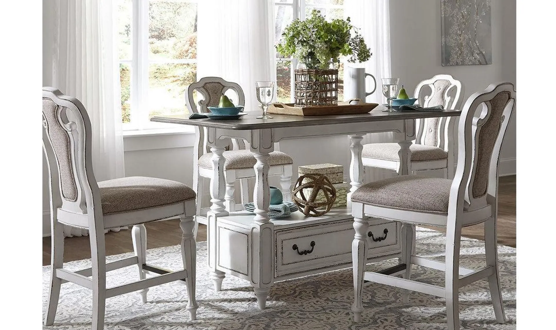 Magnolia Manor Gathering Dining Table Set