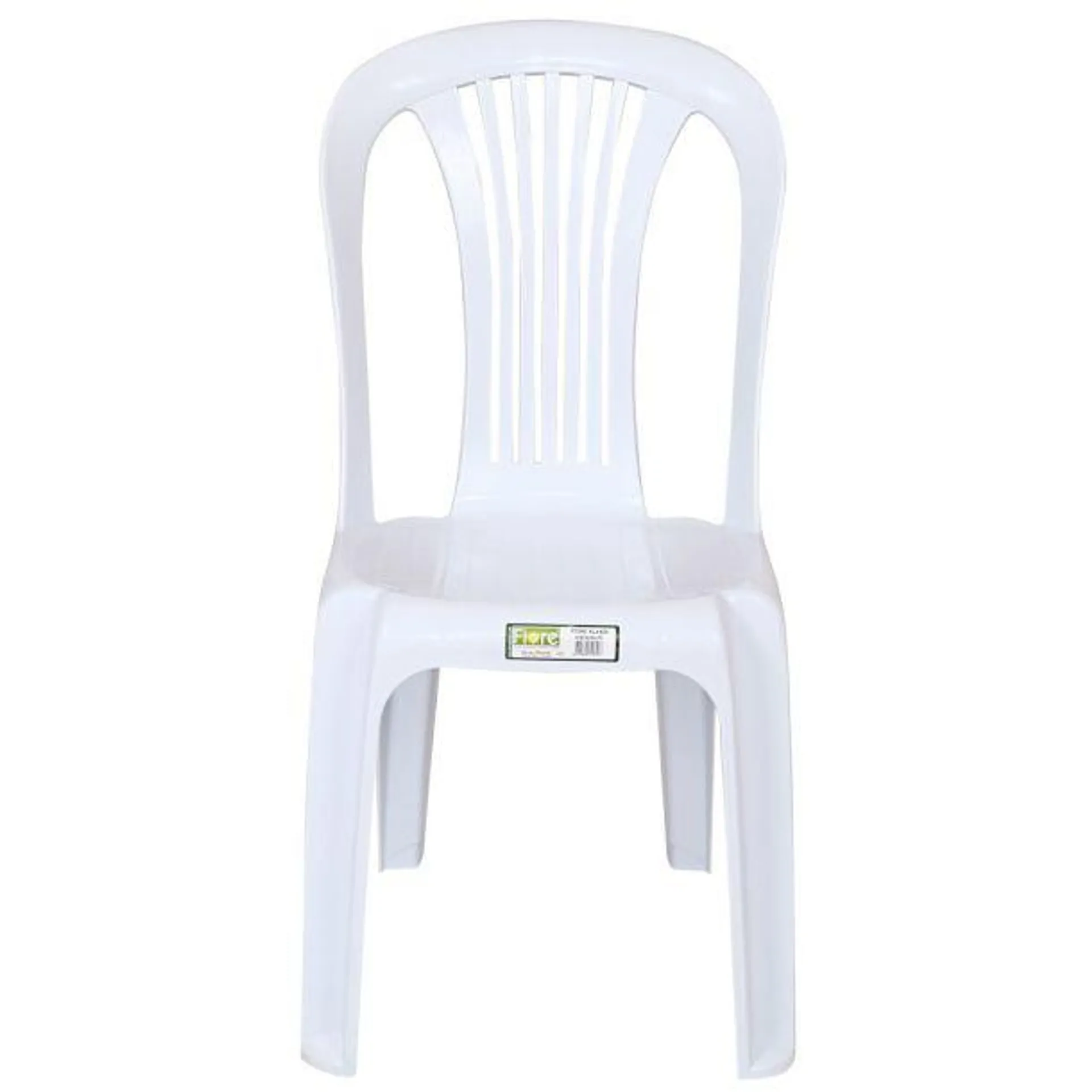 Turan Armless Plastic Chair - White