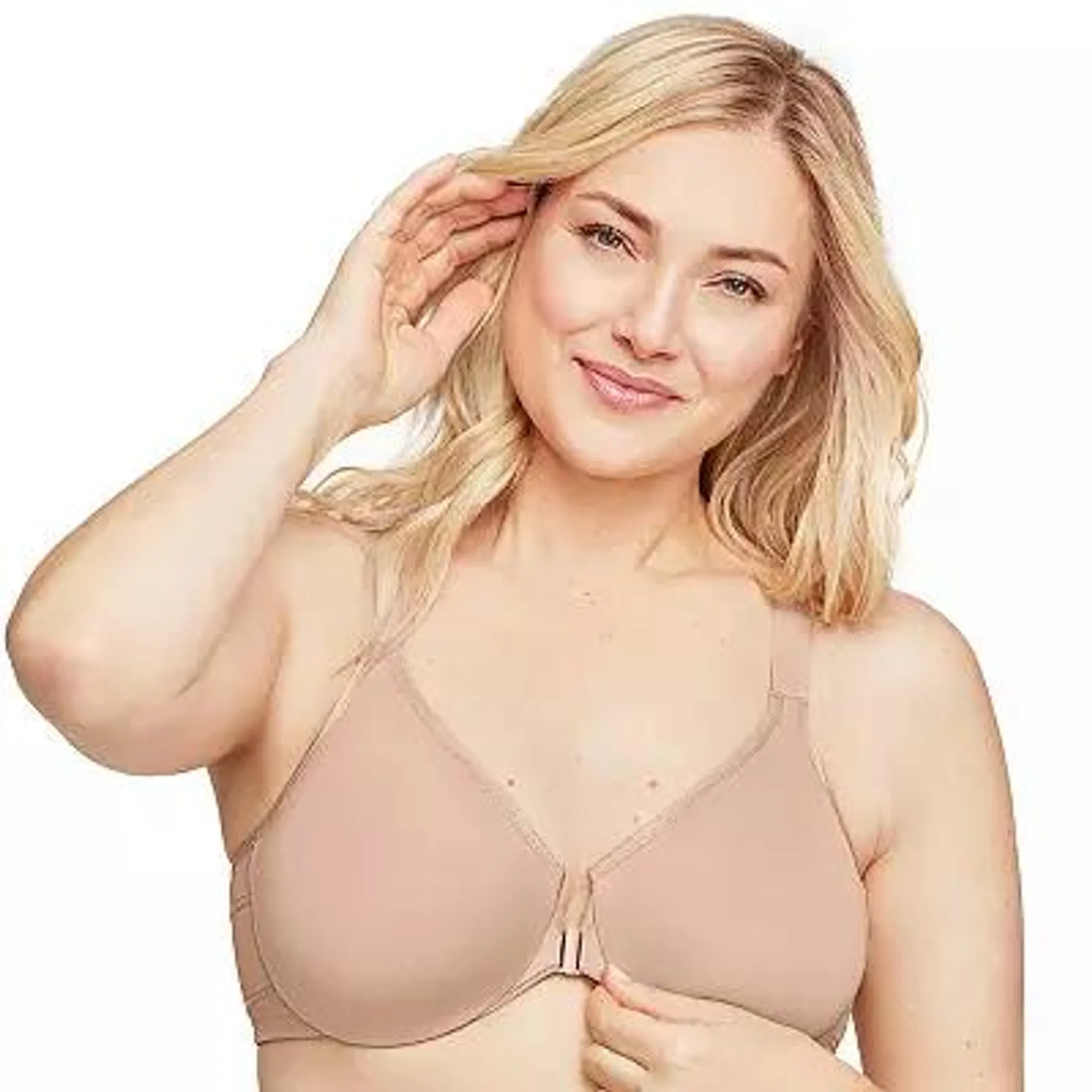 Plus Size Glamorise Wonderwire Posture Front Close Bra 9265