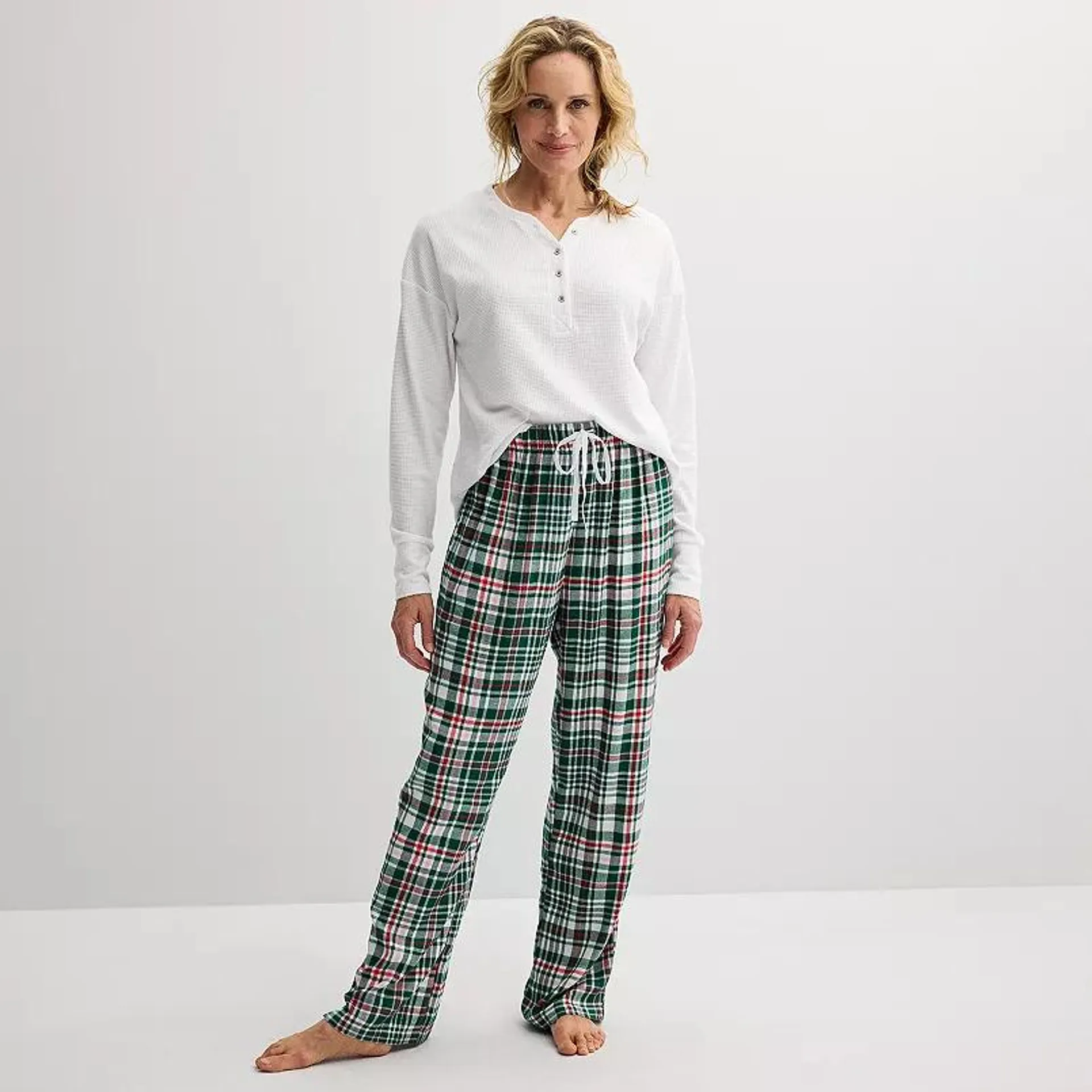 Women's Croft & Barrow® 2-pc. Pajama Top & Pajama Bottom Sleep Set