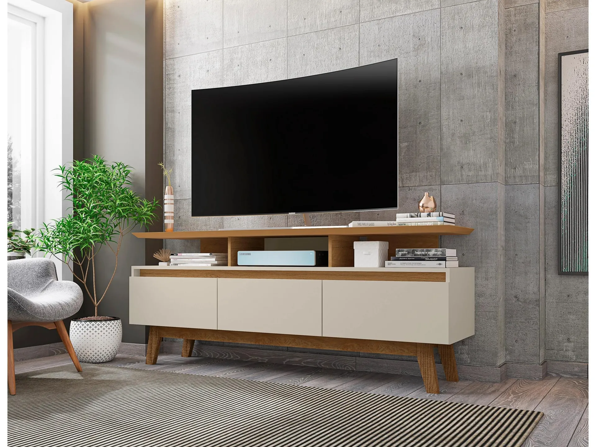 Manhattan Comfort 63" Yonkers TV Stand