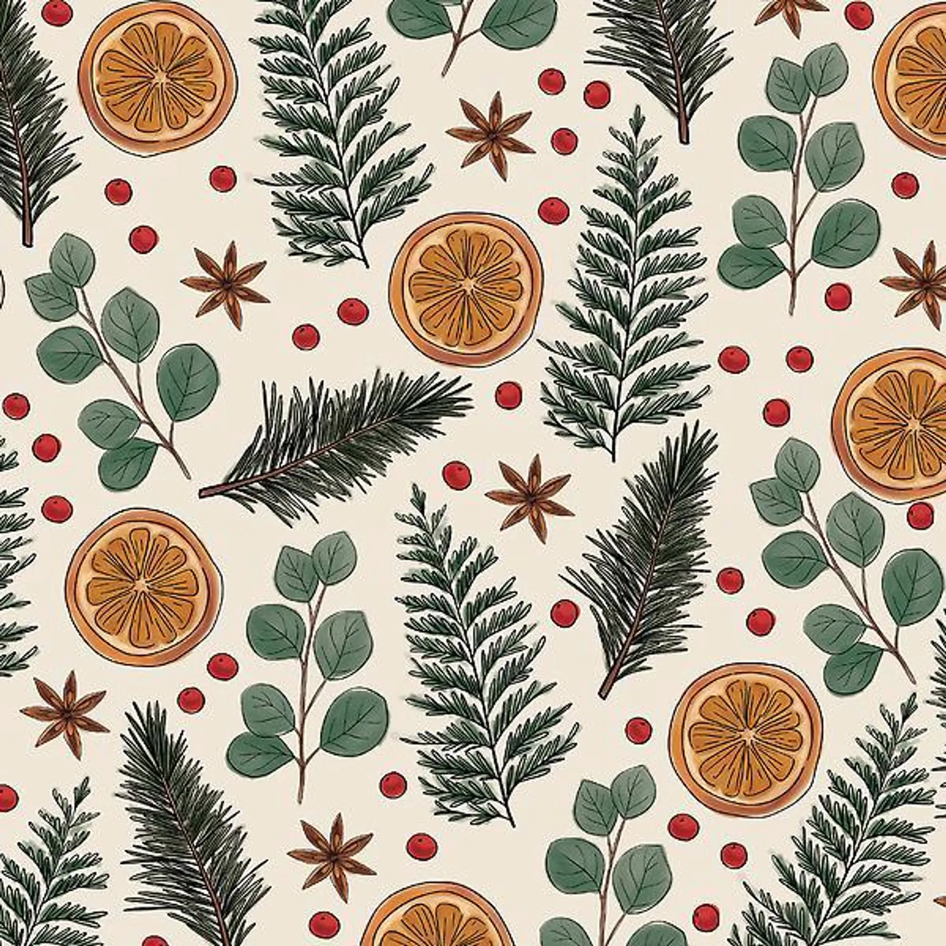 Lady Jayne Orange Clove Wrapping Paper