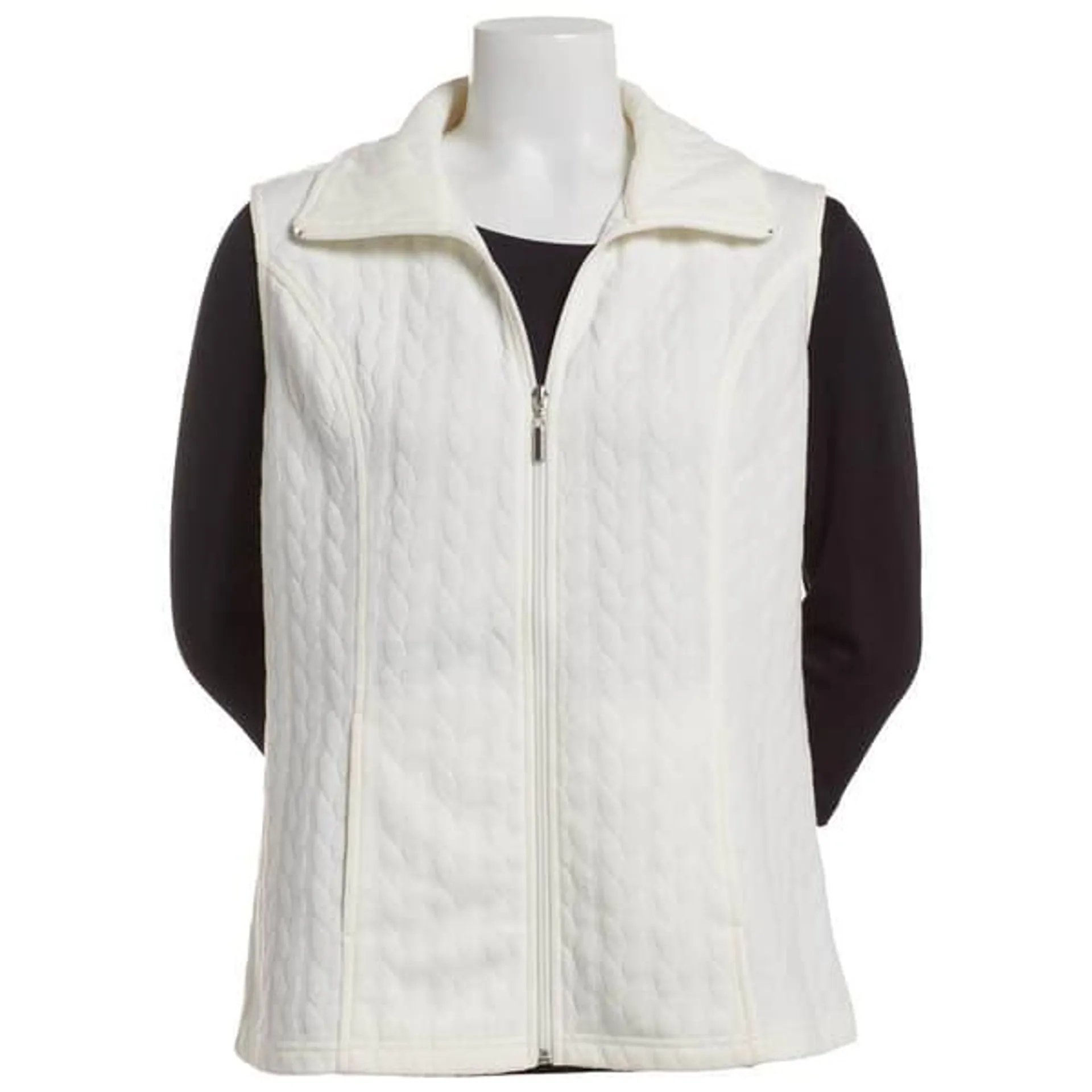 Plus Size Emily Daniels Quilted Zip Front Vest