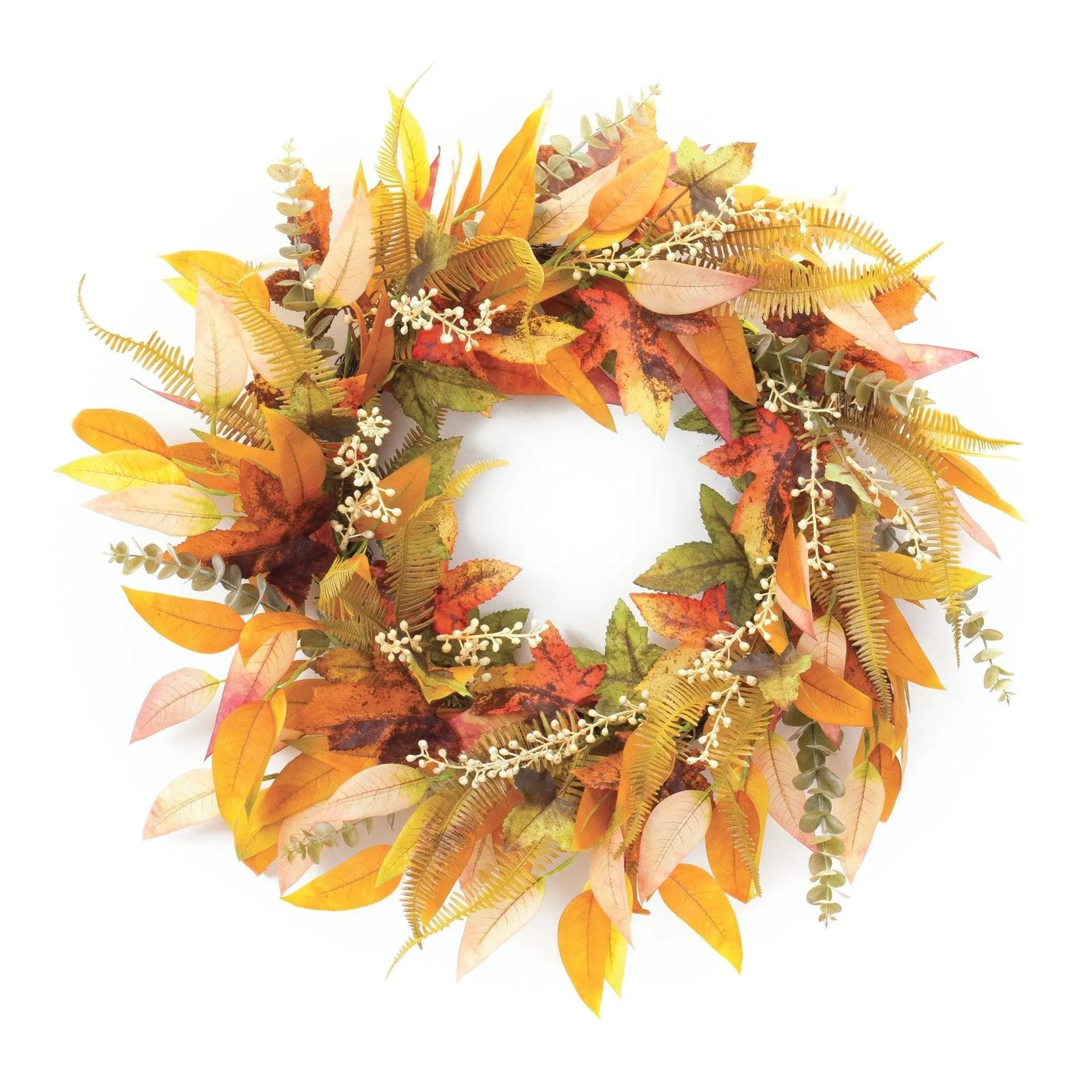 Mixed Fall Foliage Wreath 28"