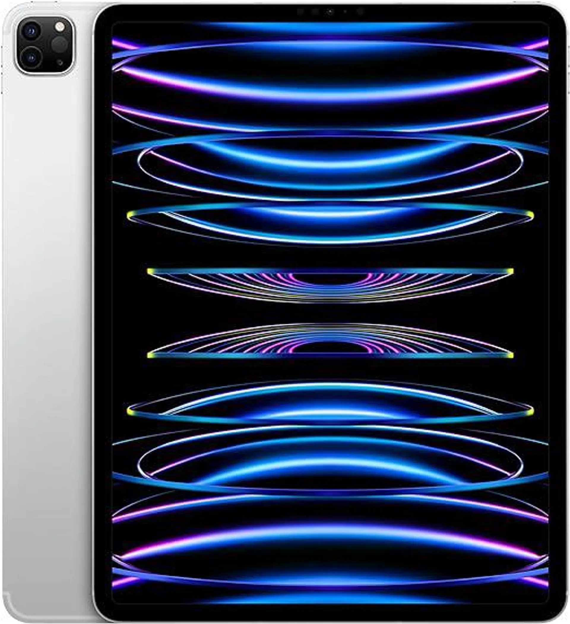Apple iPad Pro 12.9-inch (6th Generation): with M2 chip, Liquid Retina XDR Display, 128GB, Wi-Fi 6E + 5G Cellular, 12MP front/12MP and 10MP Back Cameras, Face ID, All-Day Battery Life – Silver