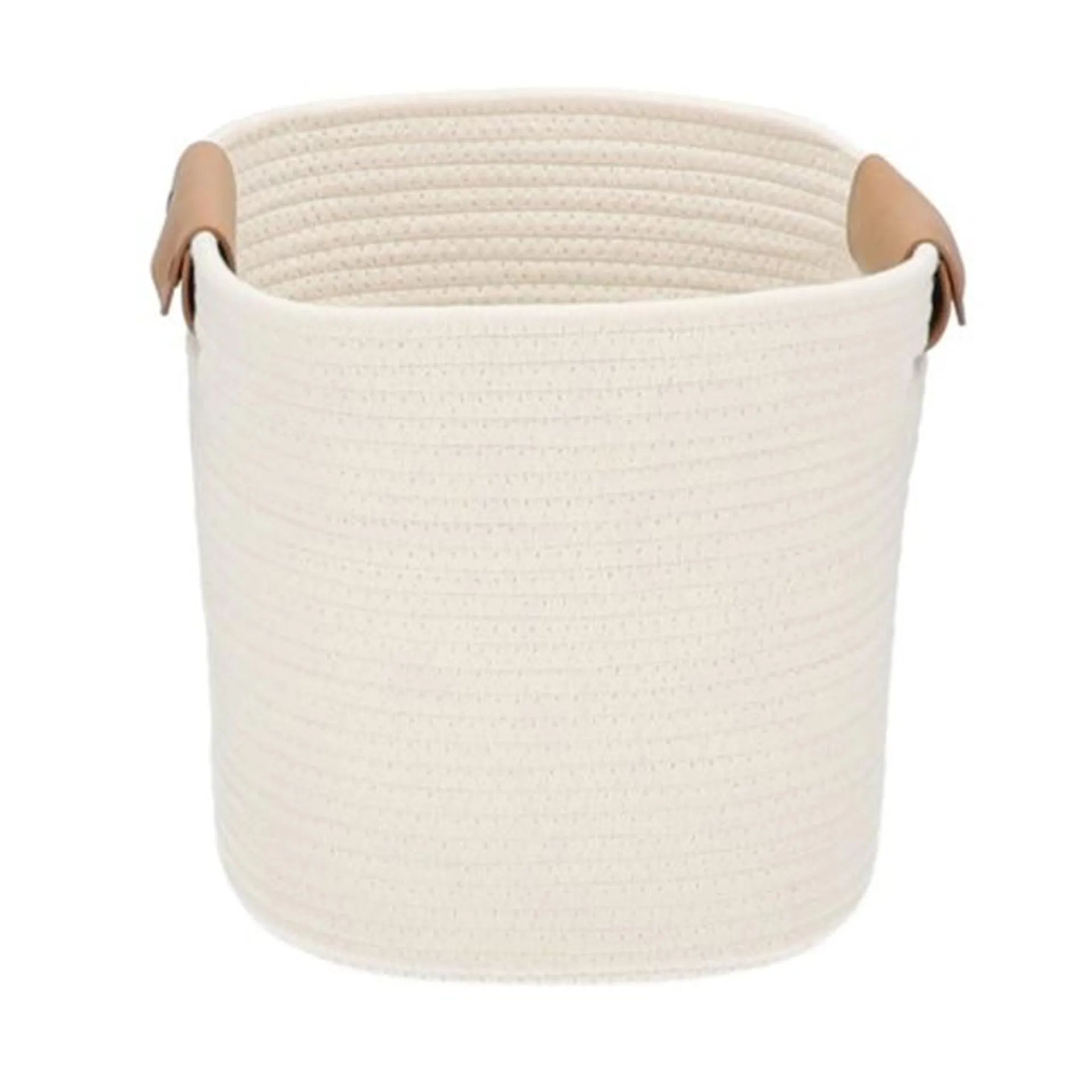 Origin 21 ( 11-in W x 11-in H x 12-in D ) Cream Polypropylene Basket