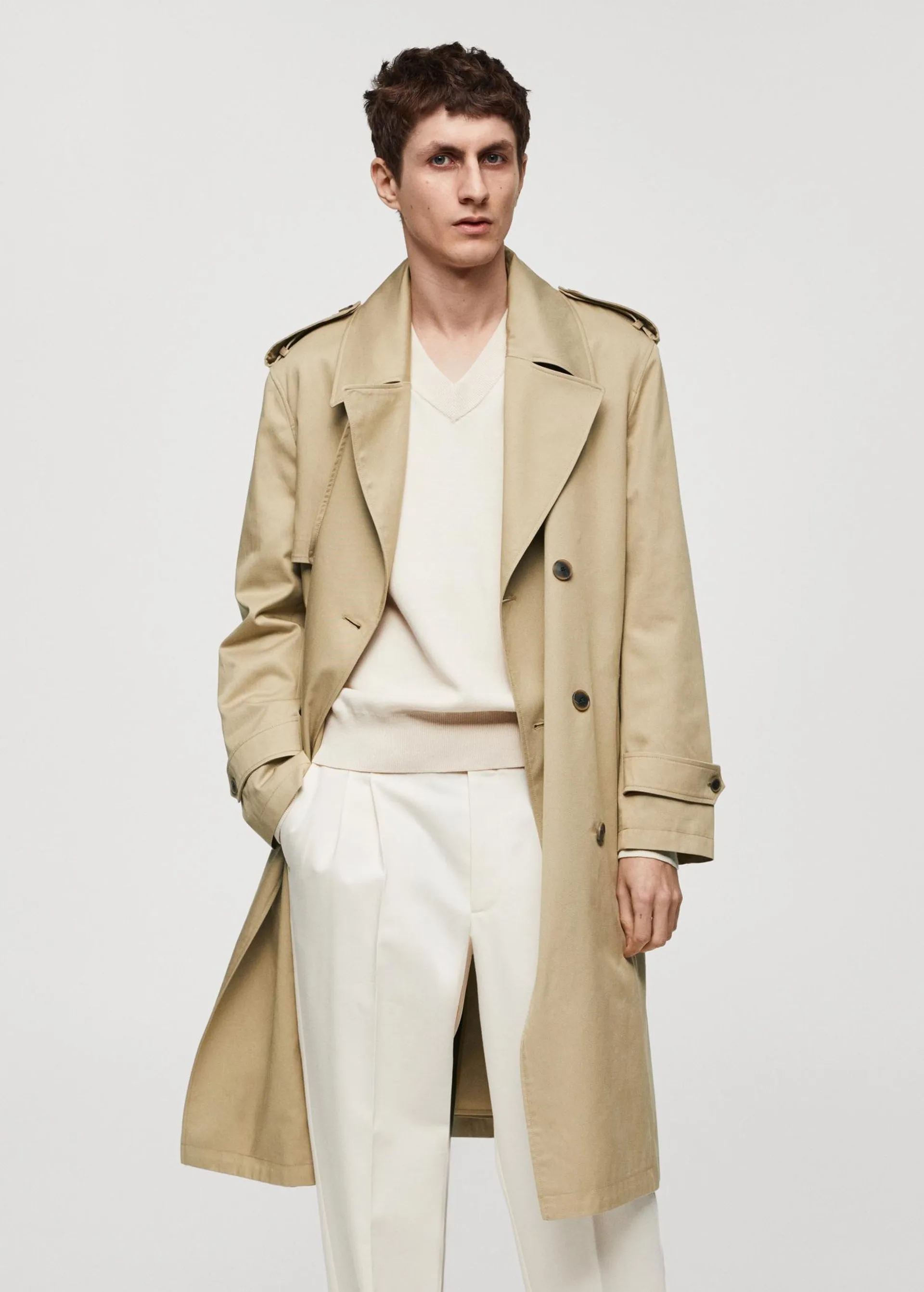 Gabardina trench cinturón relaxed fit